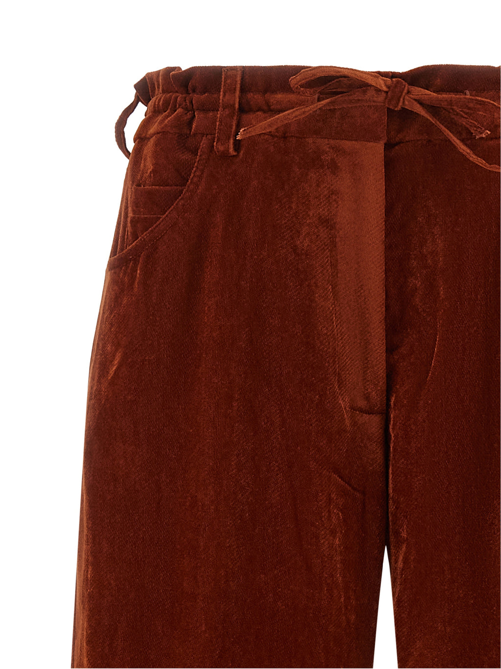 NUDE rote Viskose-Freizeithose