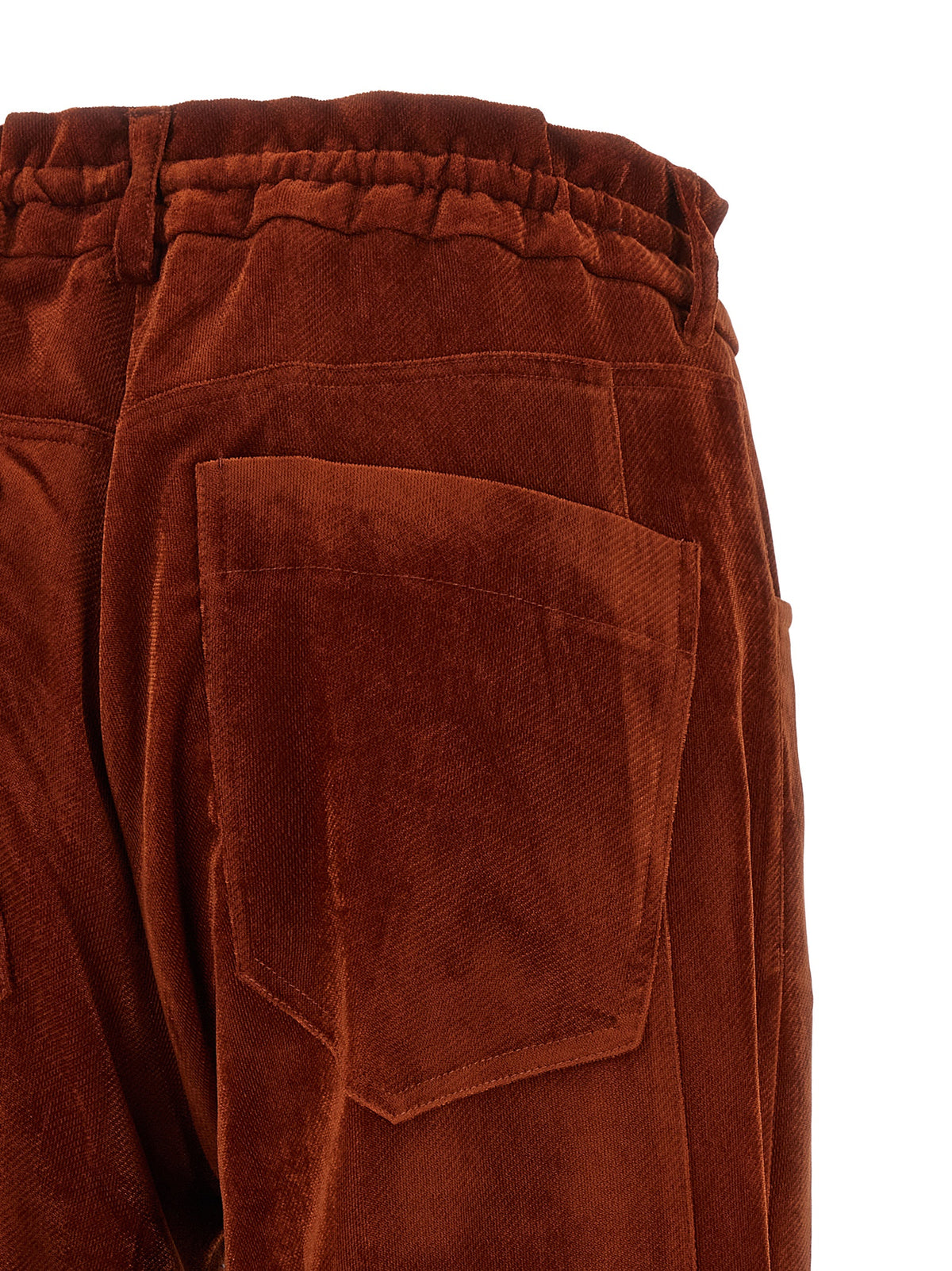 NUDE rote Viskose-Freizeithose