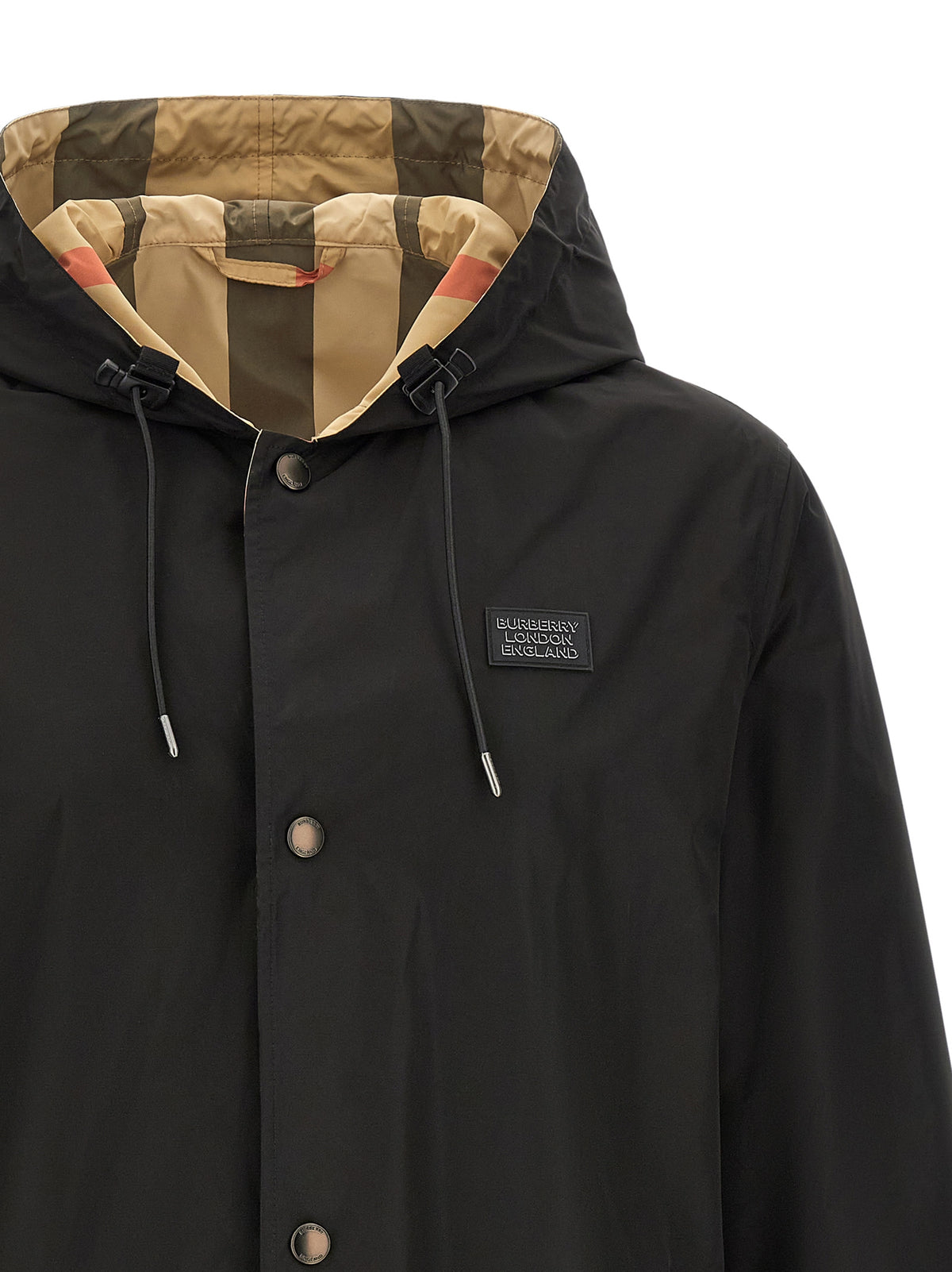 Manteau noir en polyester Burberry