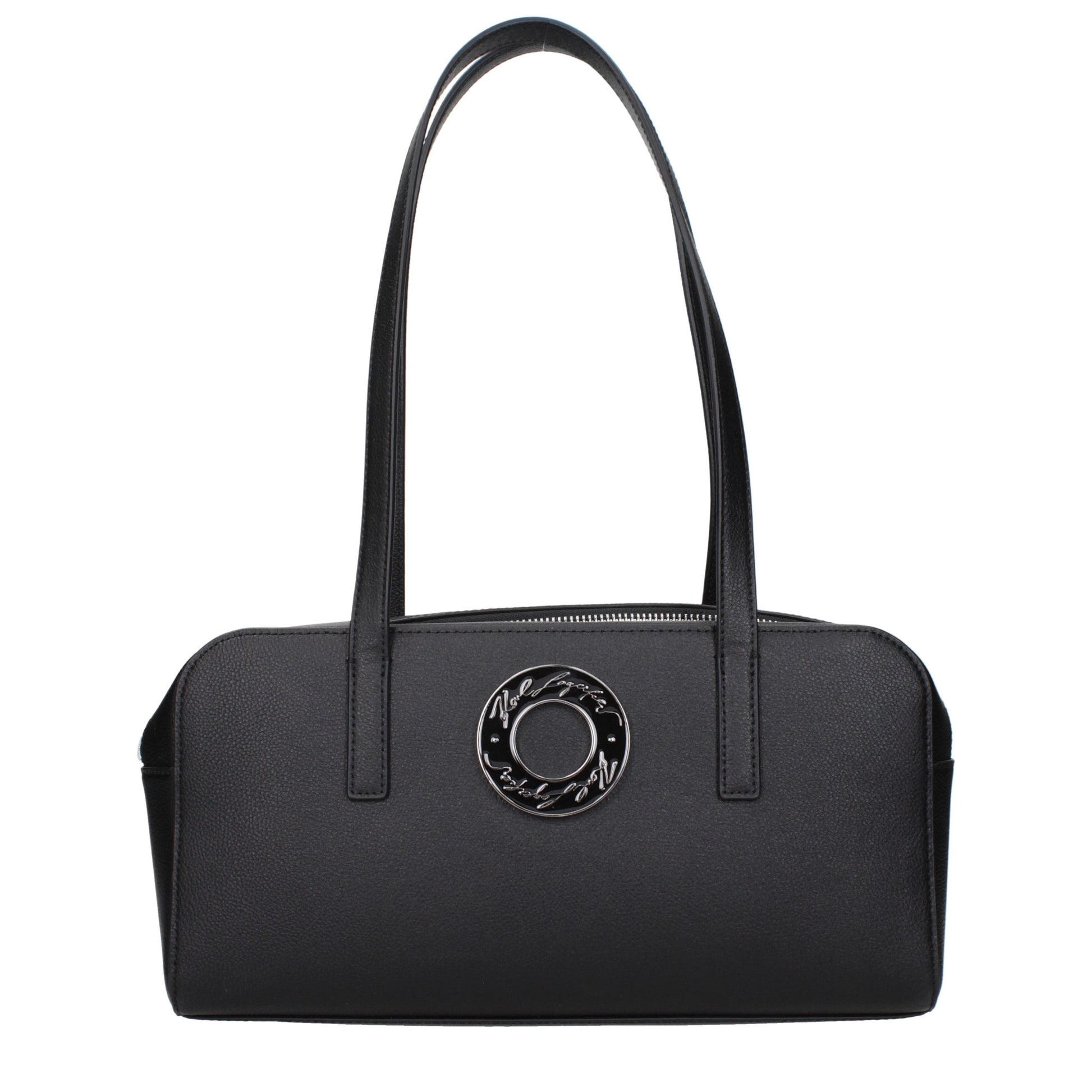 Karl Lagerfeld Black Leather Shoulder Bag