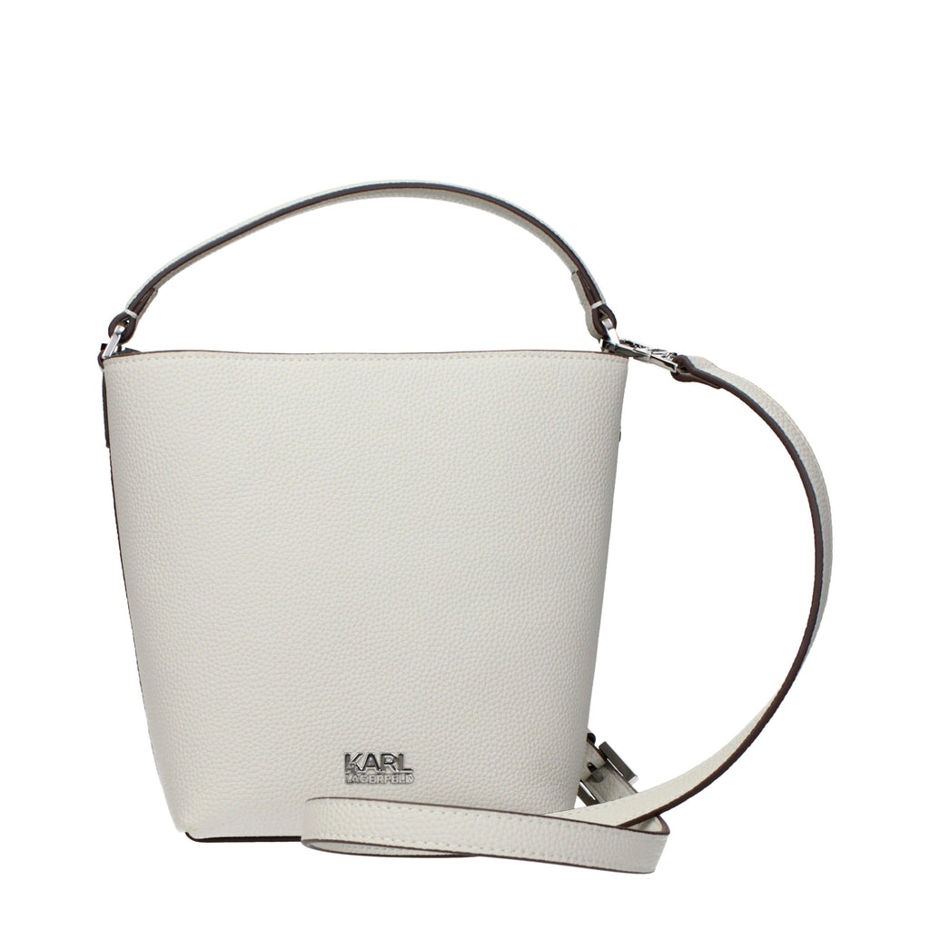 Karl Lagerfeld Gray Leather Handbag