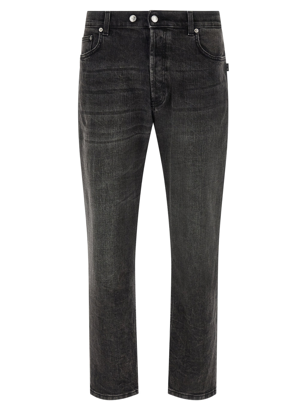 Department 5 Black Cotton Cropped Jeans
