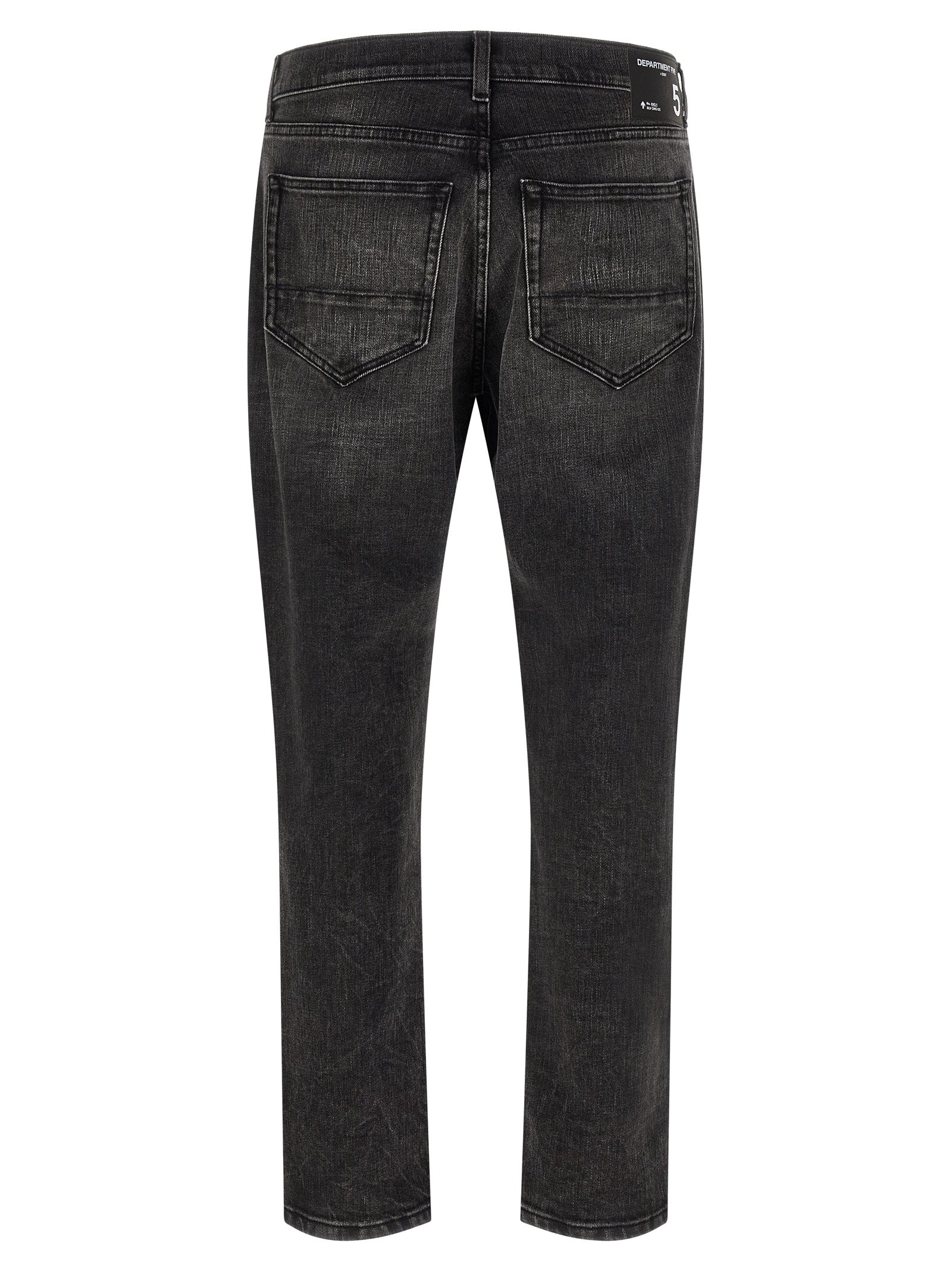 Department 5 Black Cotton Cropped Jeans