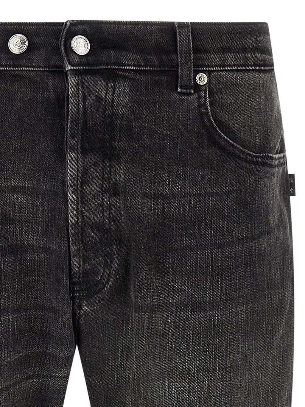 Department 5 Black Cotton Cropped Jeans