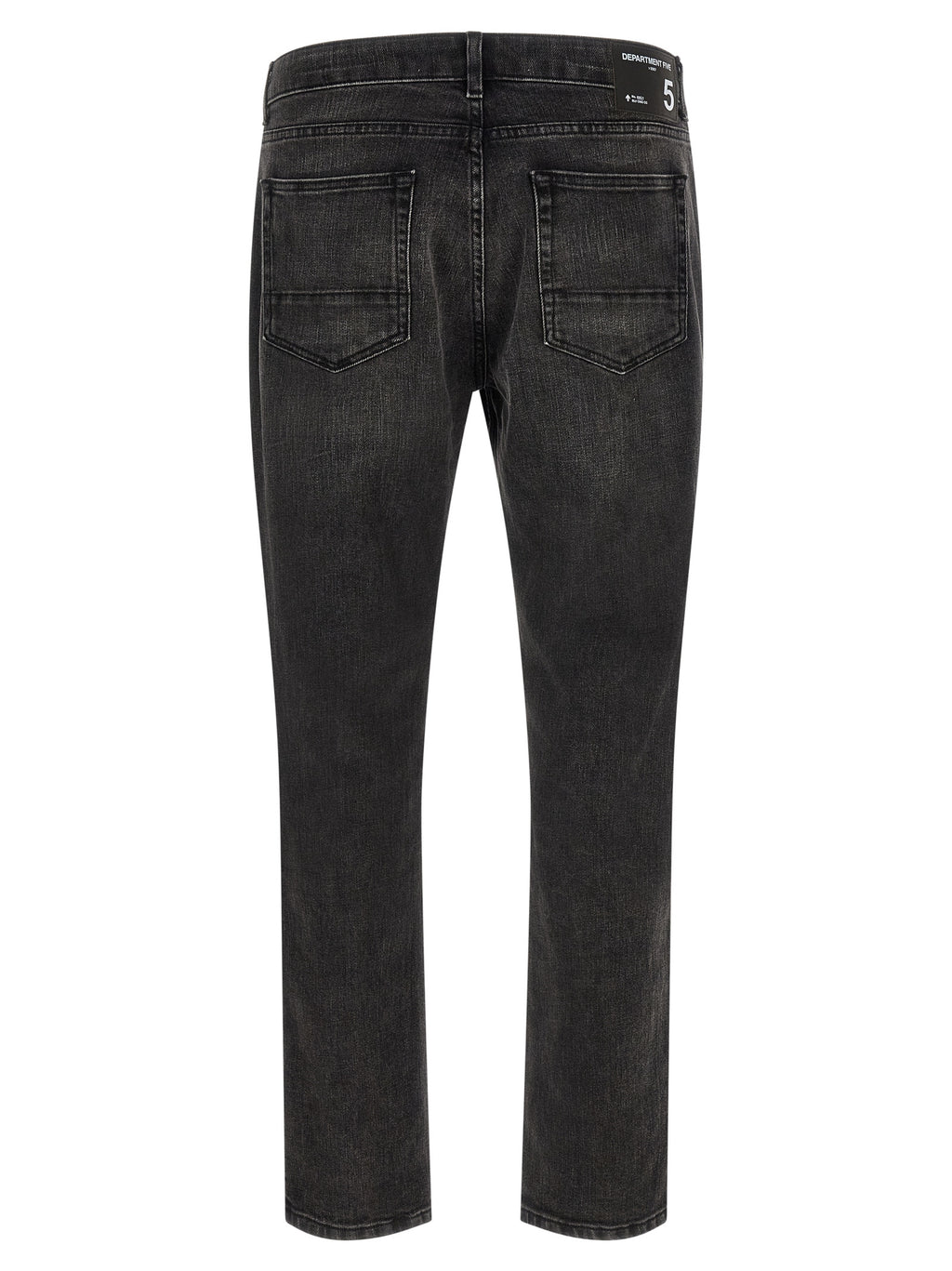 Department 5 Black Cotton Straight-Leg Jeans