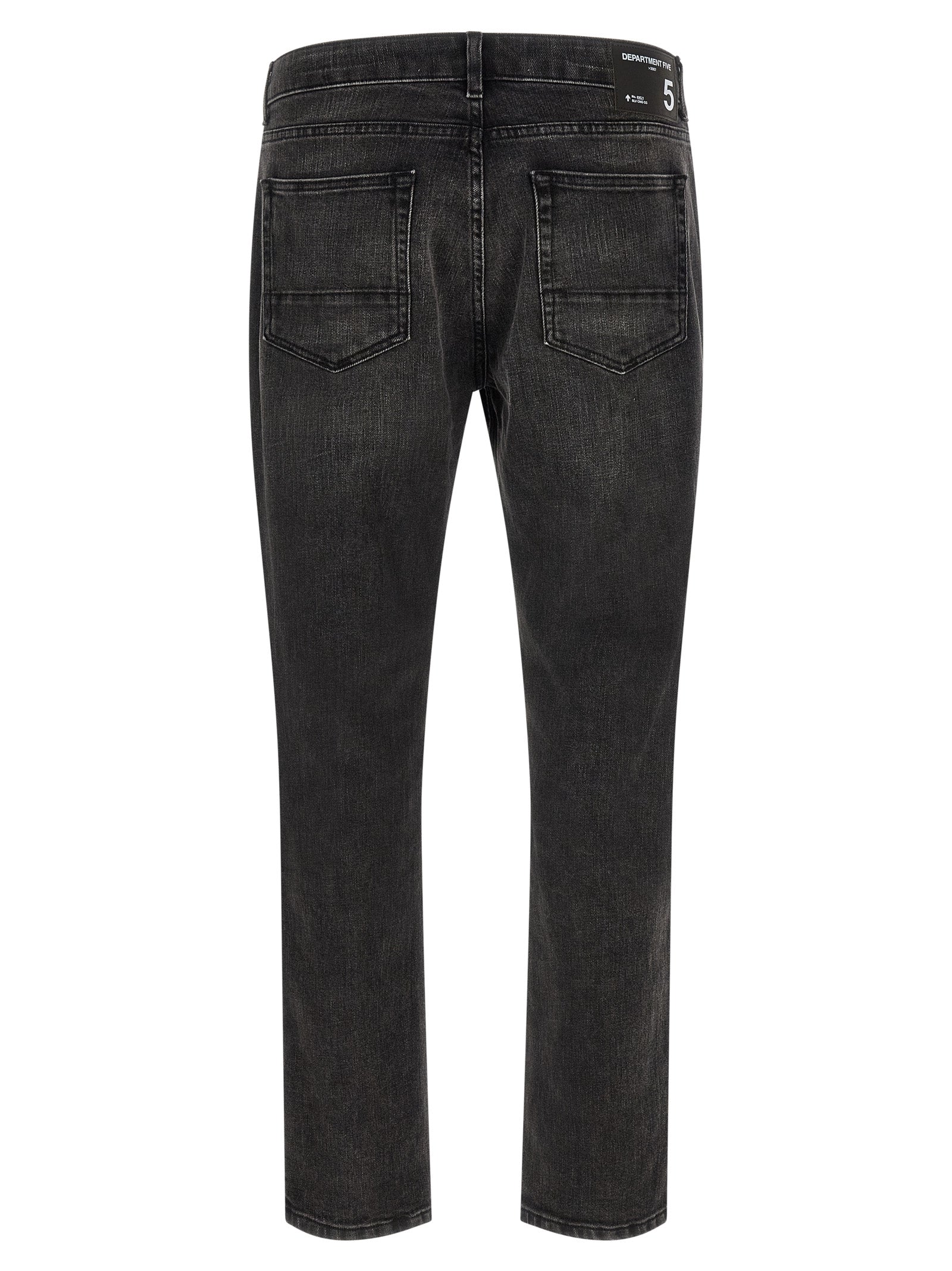 Department 5 Black Cotton Straight-Leg Jeans