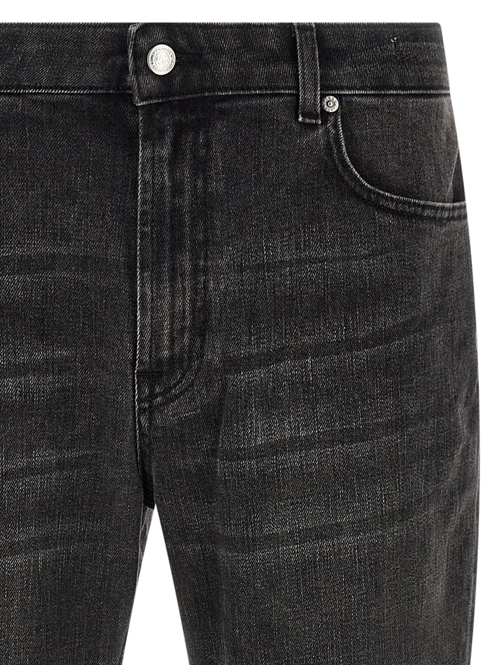 Department 5 Black Cotton Straight-Leg Jeans
