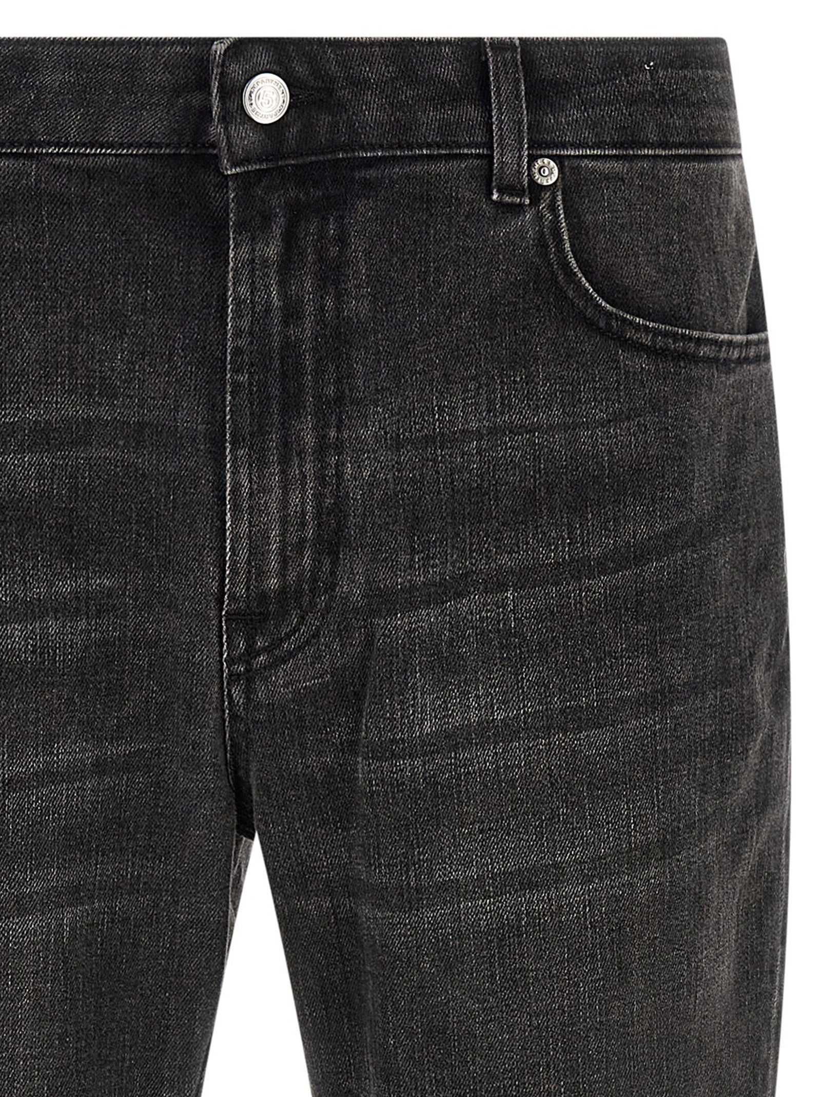 Department 5 Black Cotton Straight-Leg Jeans