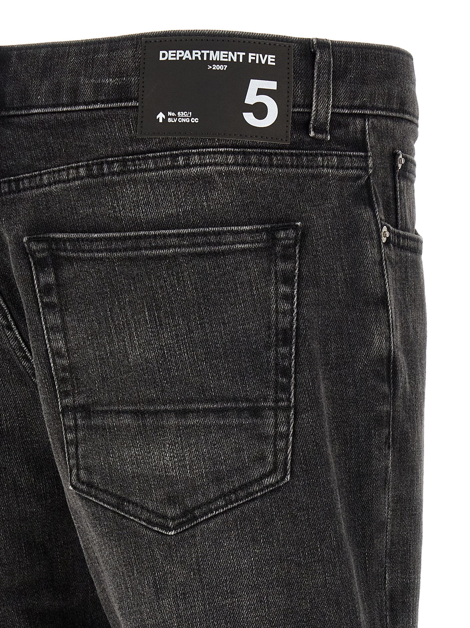 Department 5 Black Cotton Straight-Leg Jeans