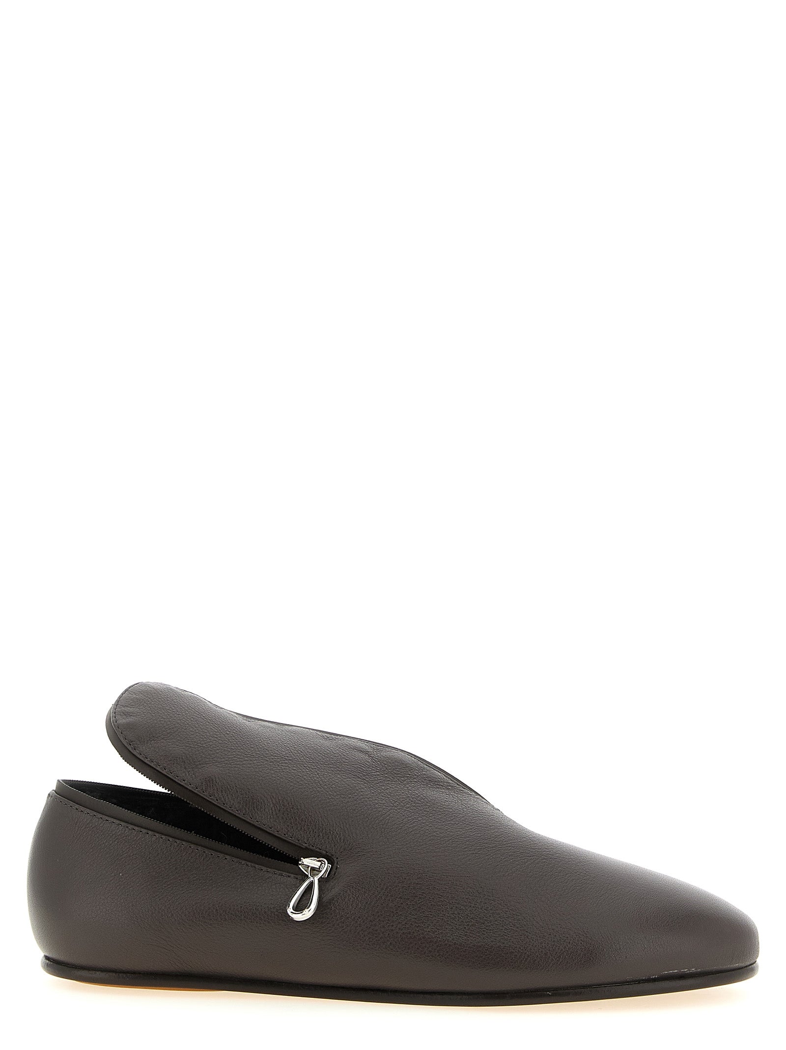 Kiko Kostadinov Black Leather Slip-On Loafers