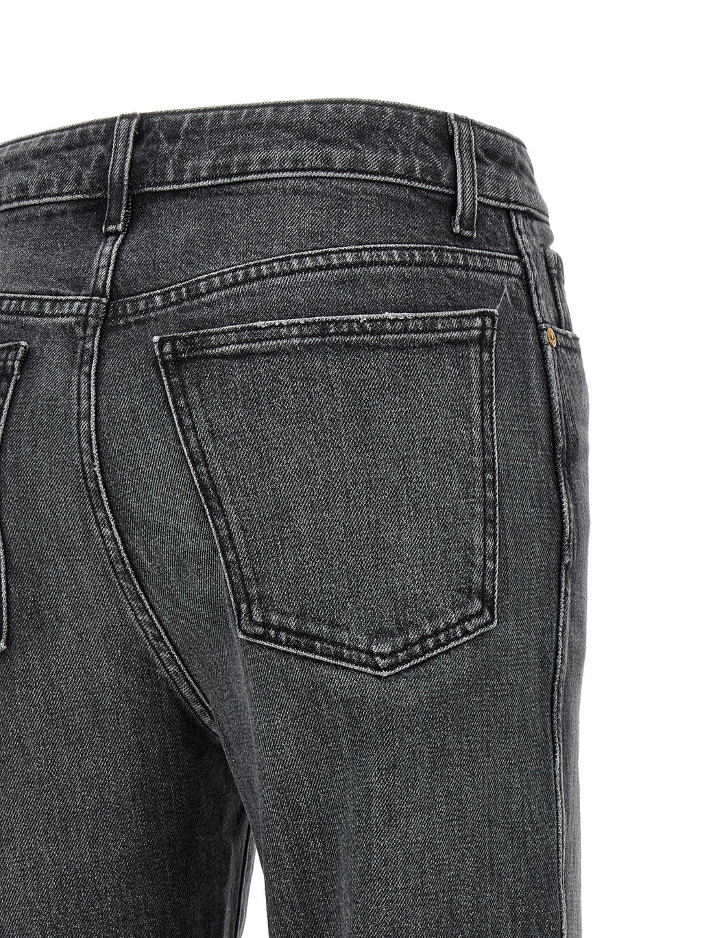 Khaite Gray Cotton Straight-Leg Jeans