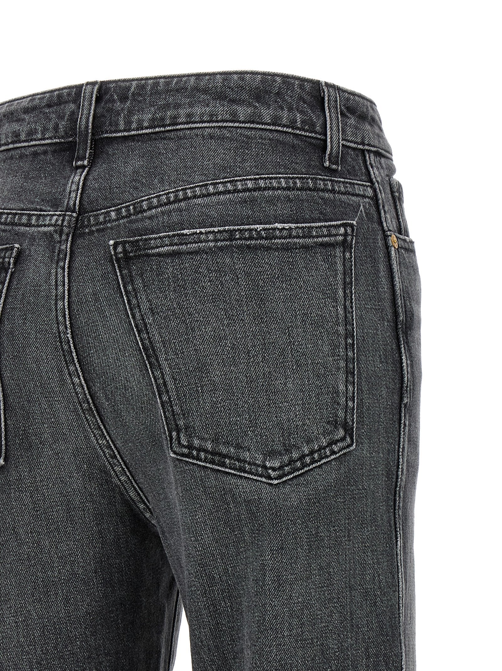 Khaite Gray Cotton Straight-Leg Jeans