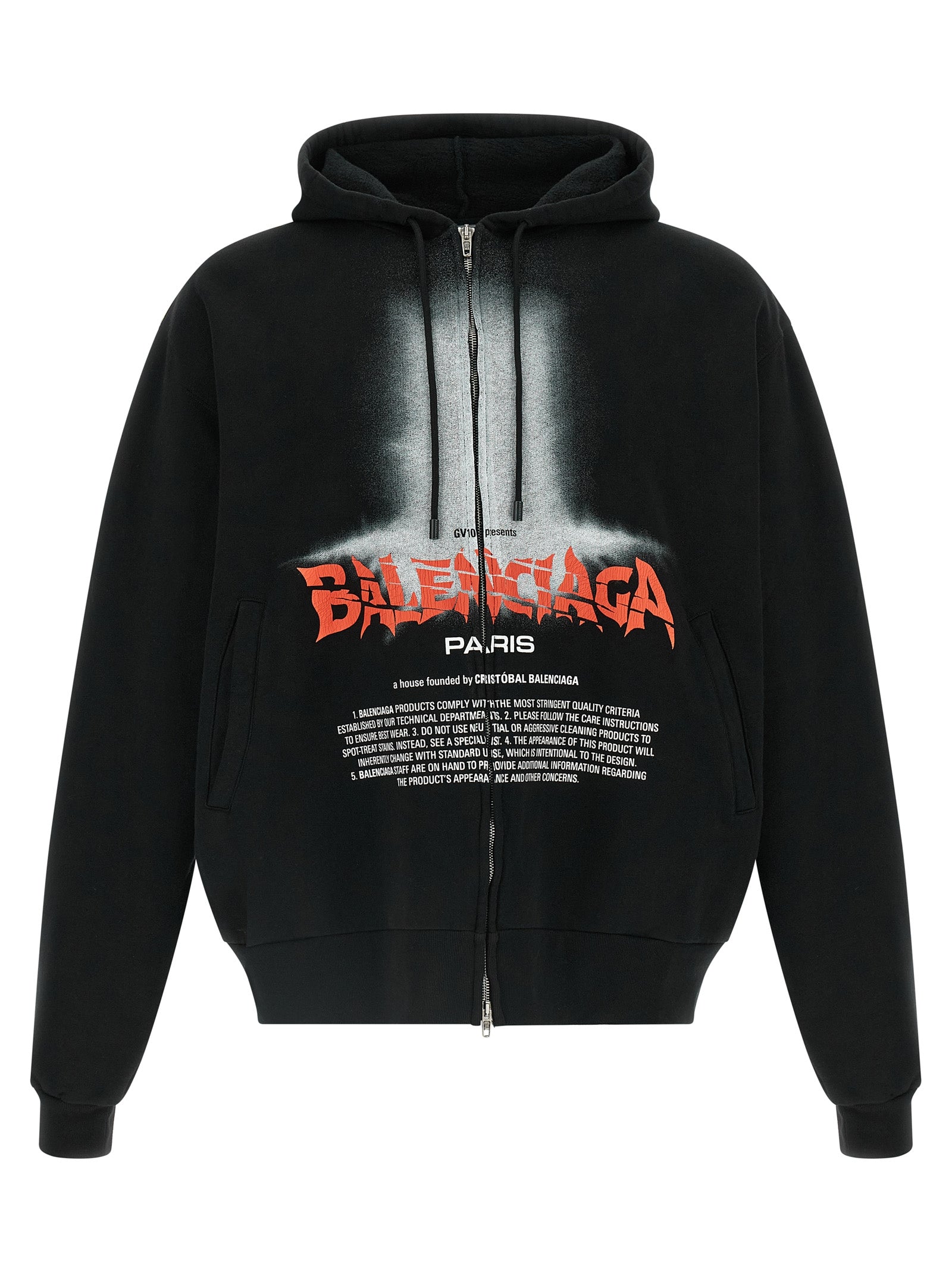 Balenciaga Black Cotton Sweatshirt