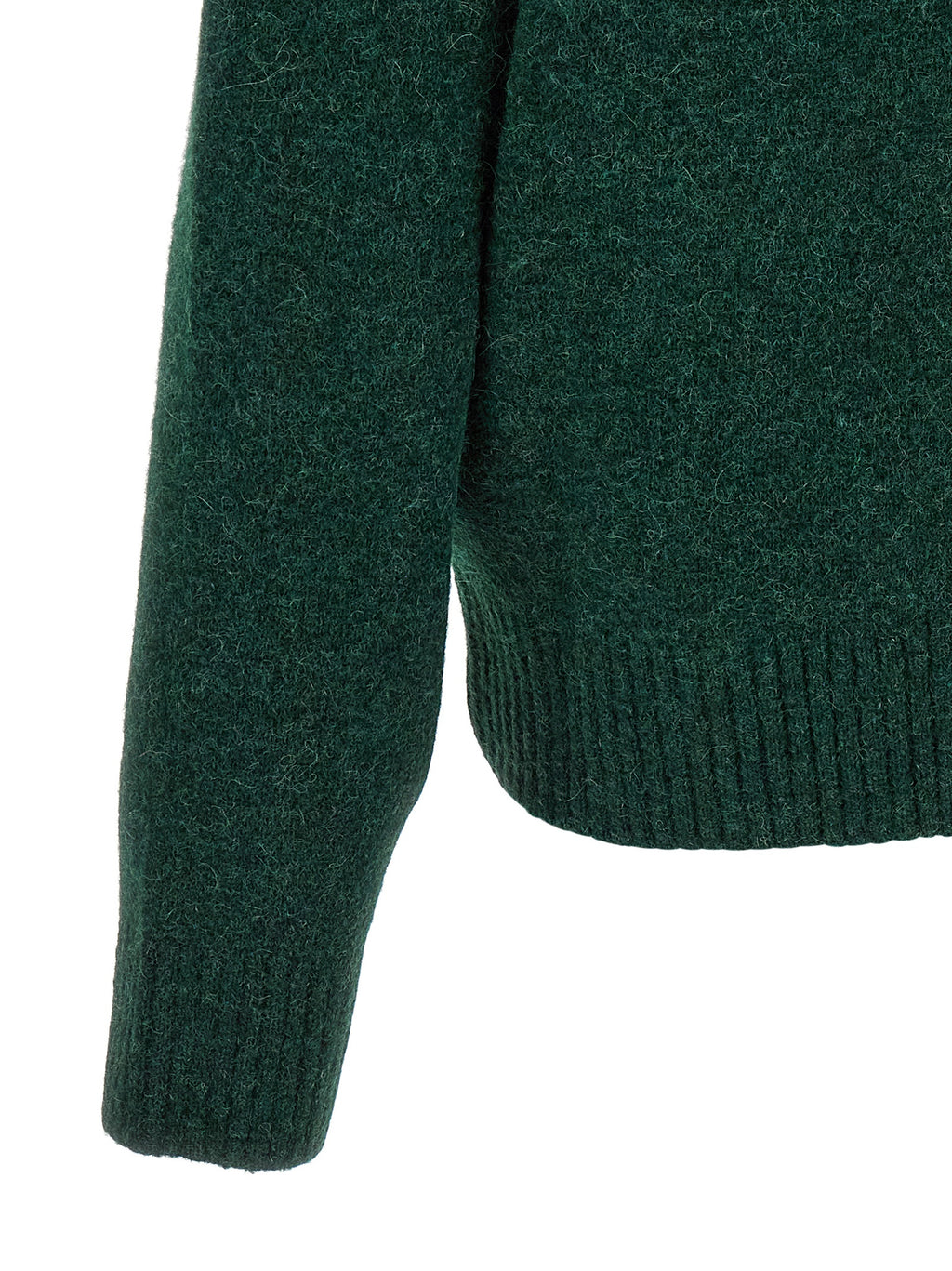 Ami Paris Bicolor Alpaca Leather Cardigan