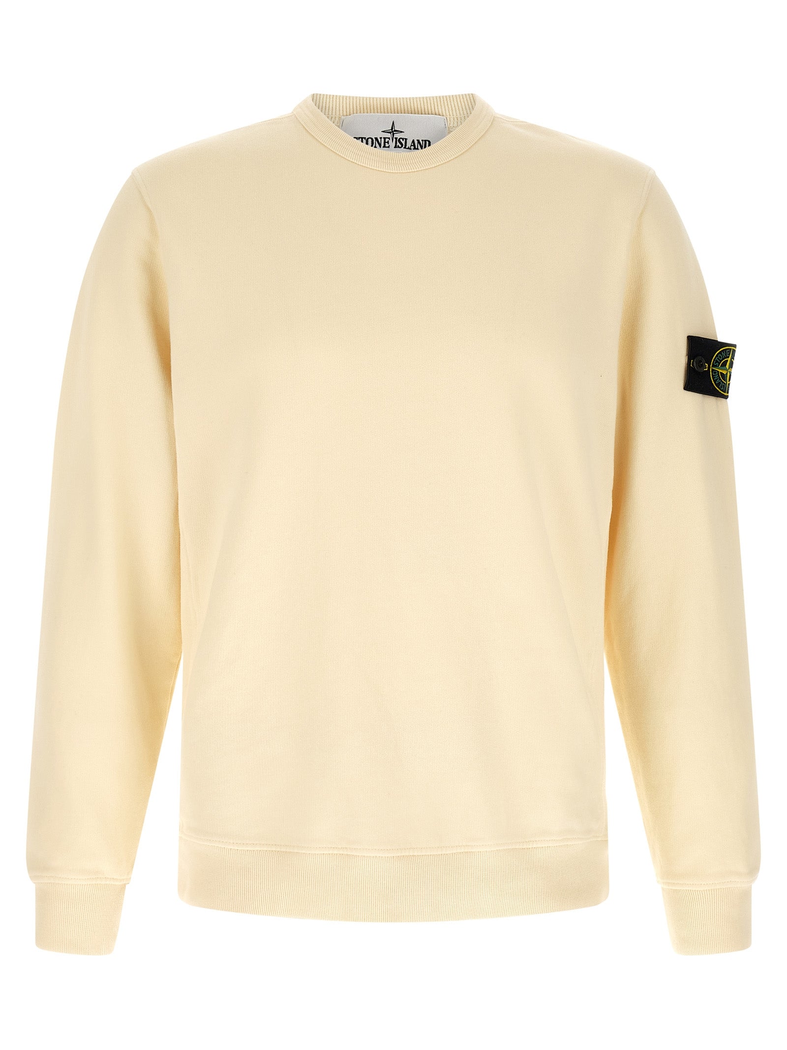 Stone Island White Cotton Sweatshirt
