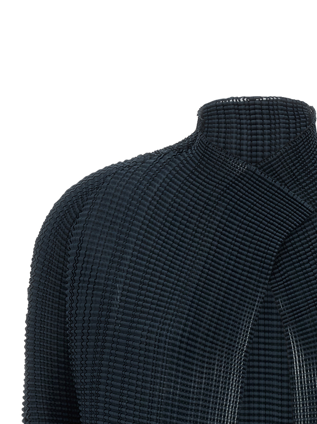Issey Miyake Blue Polyester Cardigan