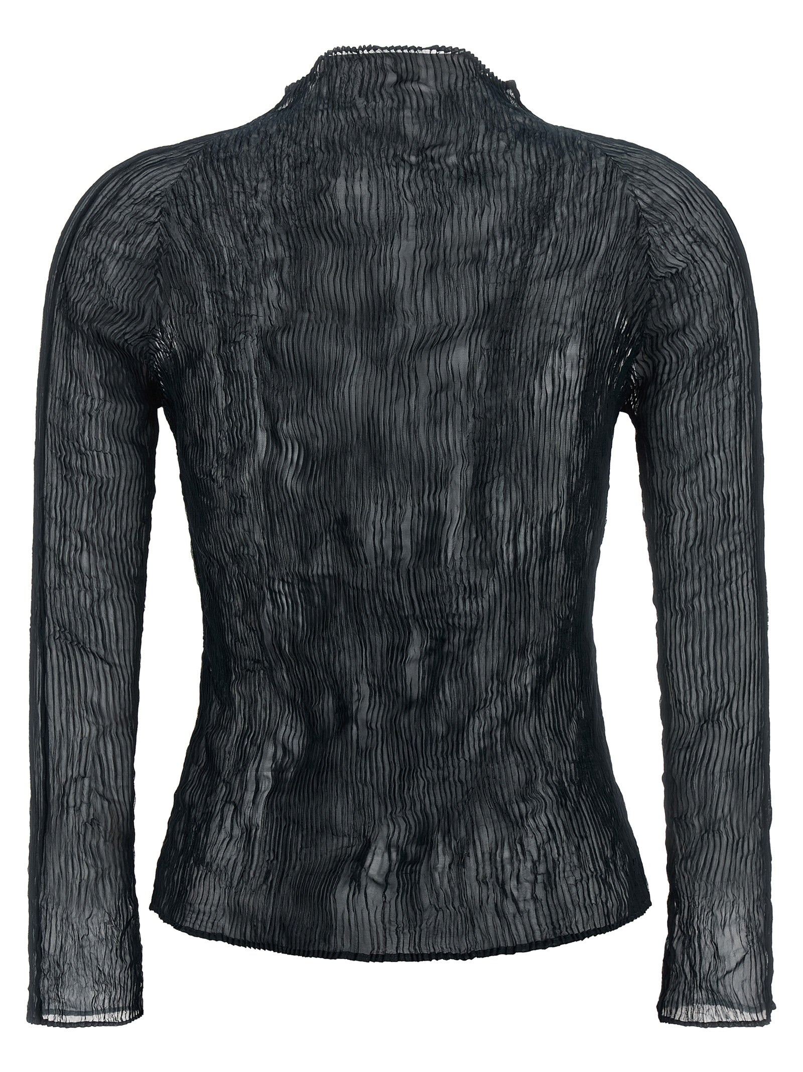 Issey Miyake Black Polyester Cardigan