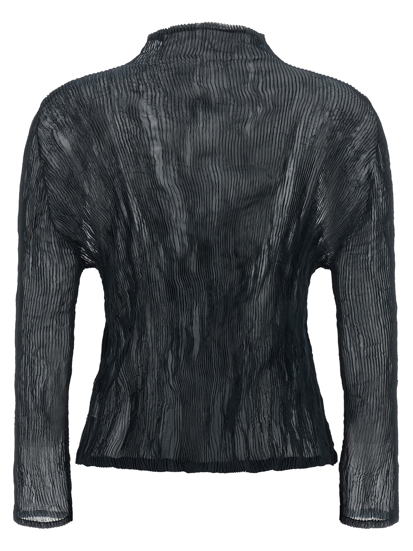 Issey Miyake Black Polyester Cardigan