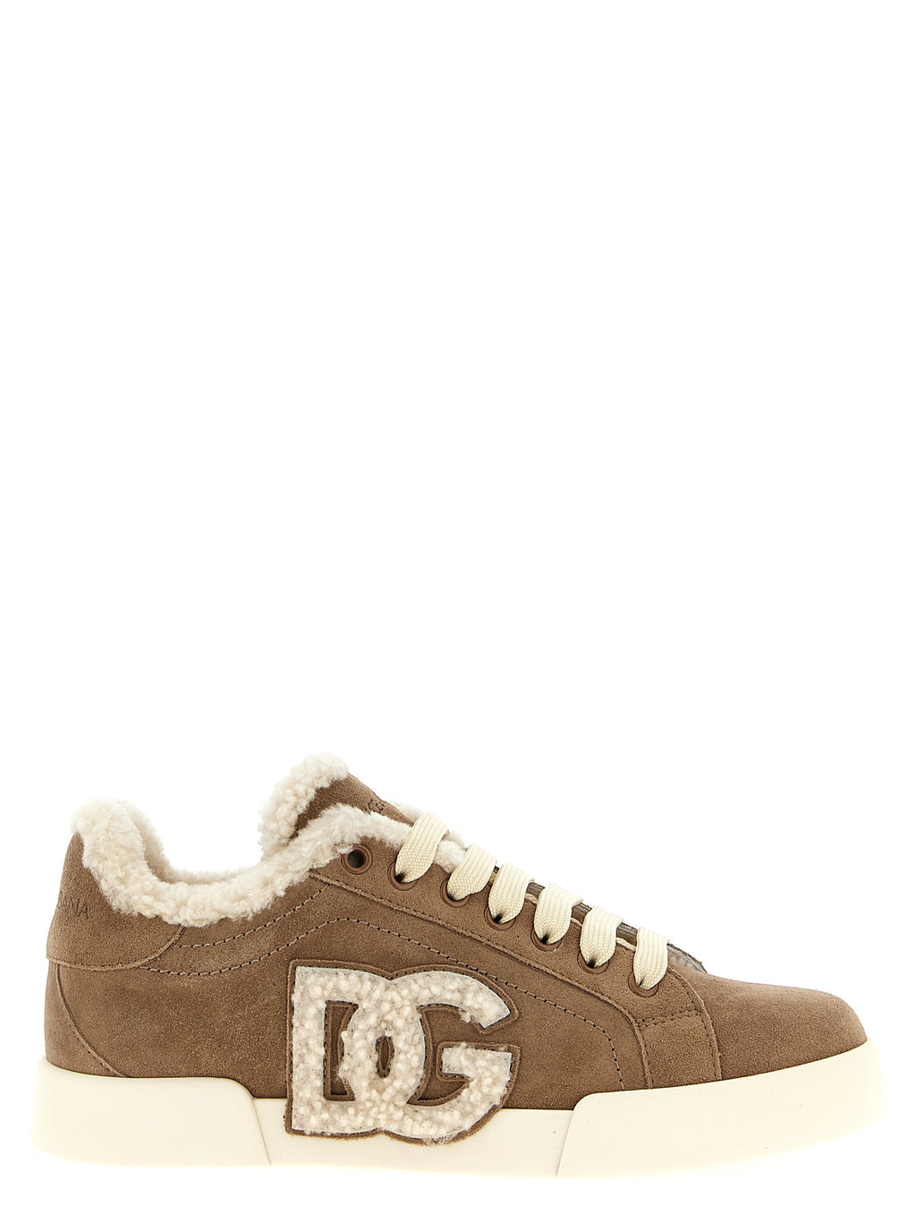 Dolce & Gabbana Brown Lambskin Sneakers