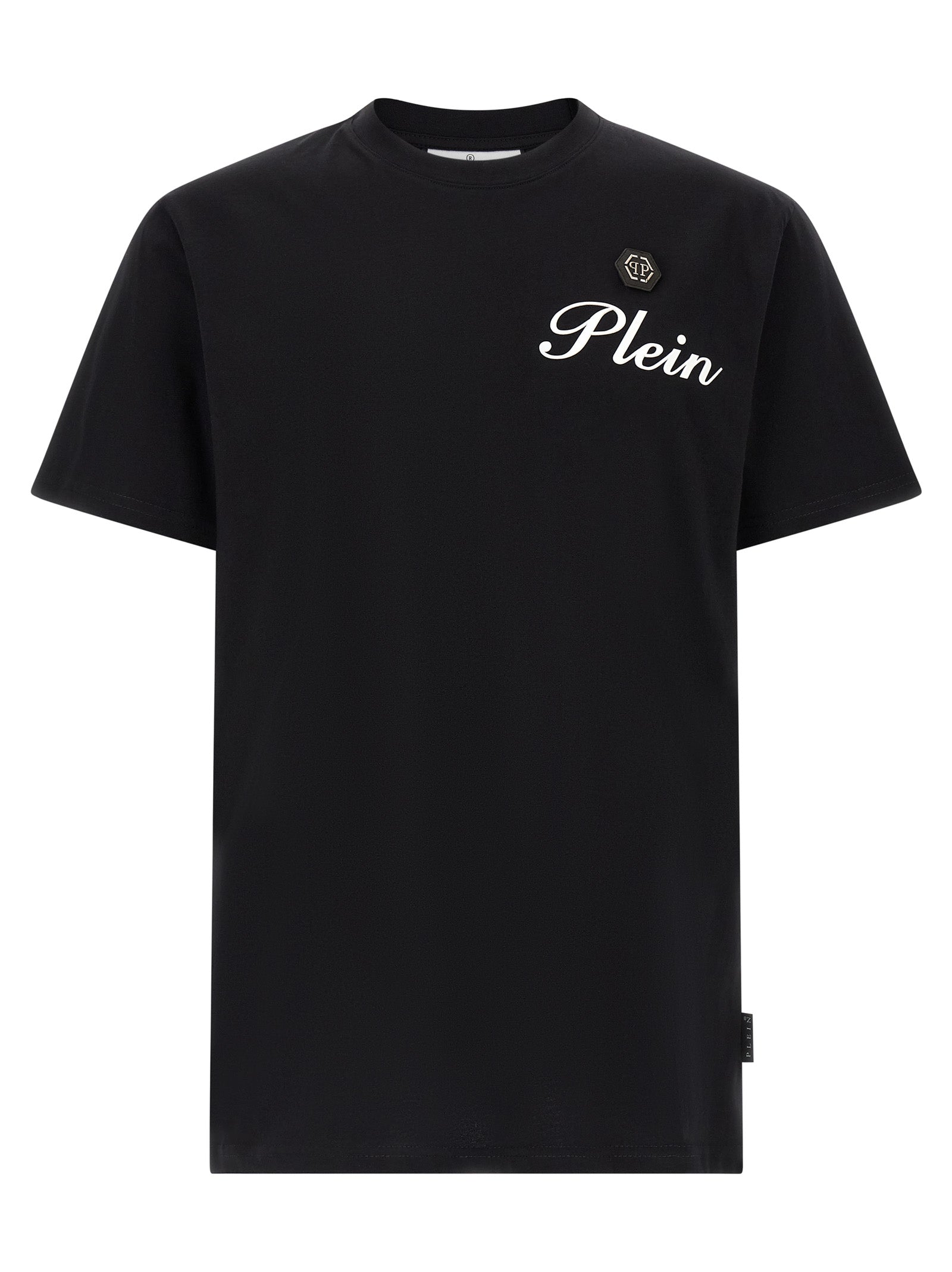 Philipp Plein Black Cotton T-Shirt