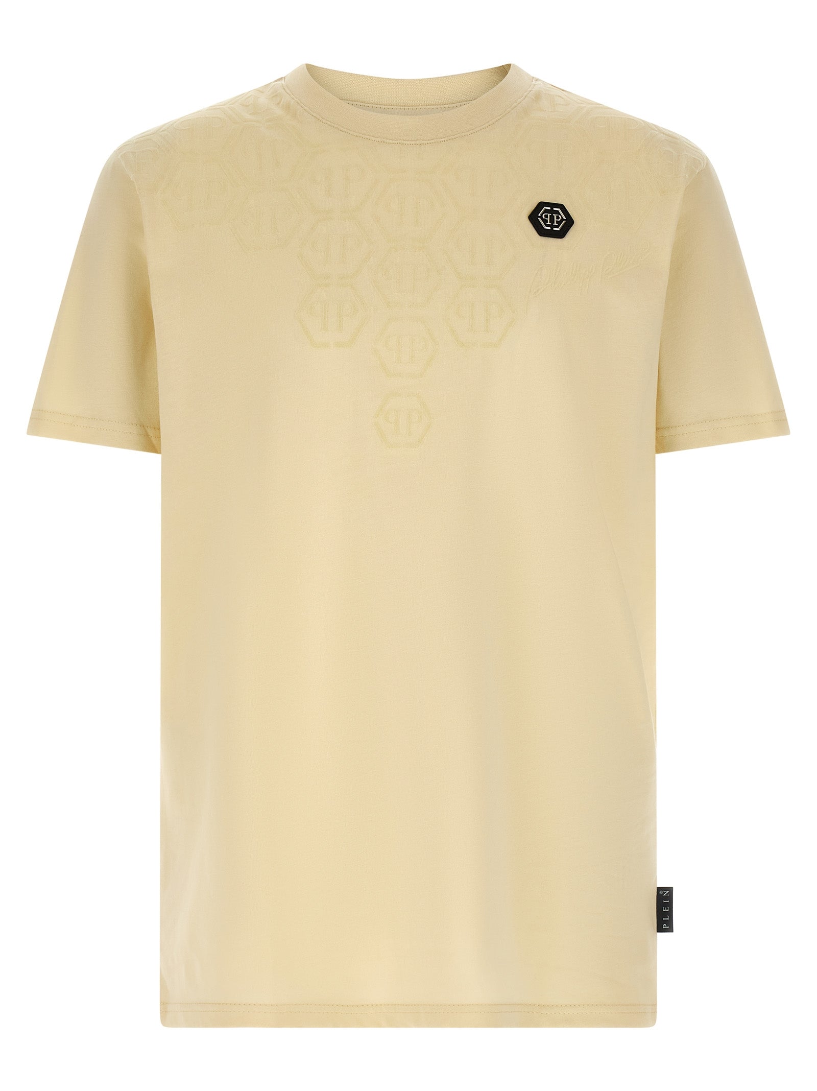 Philipp Plein Beige Cotton T-Shirt