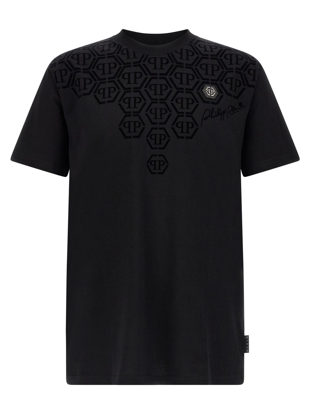 Philipp Plein Black Cotton T-Shirt
