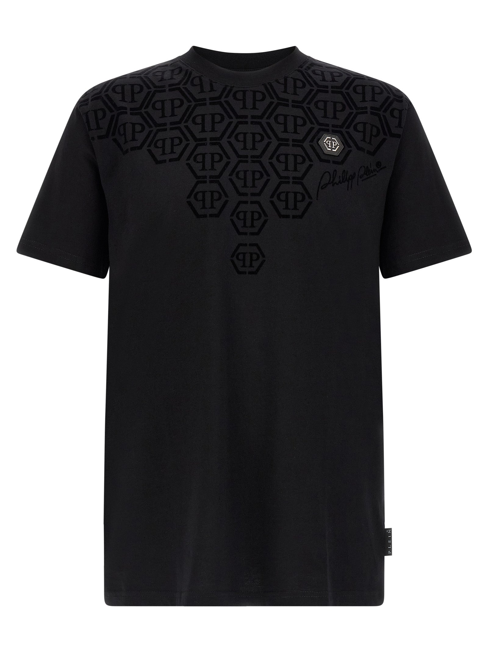 Philipp Plein Black Cotton T-Shirt