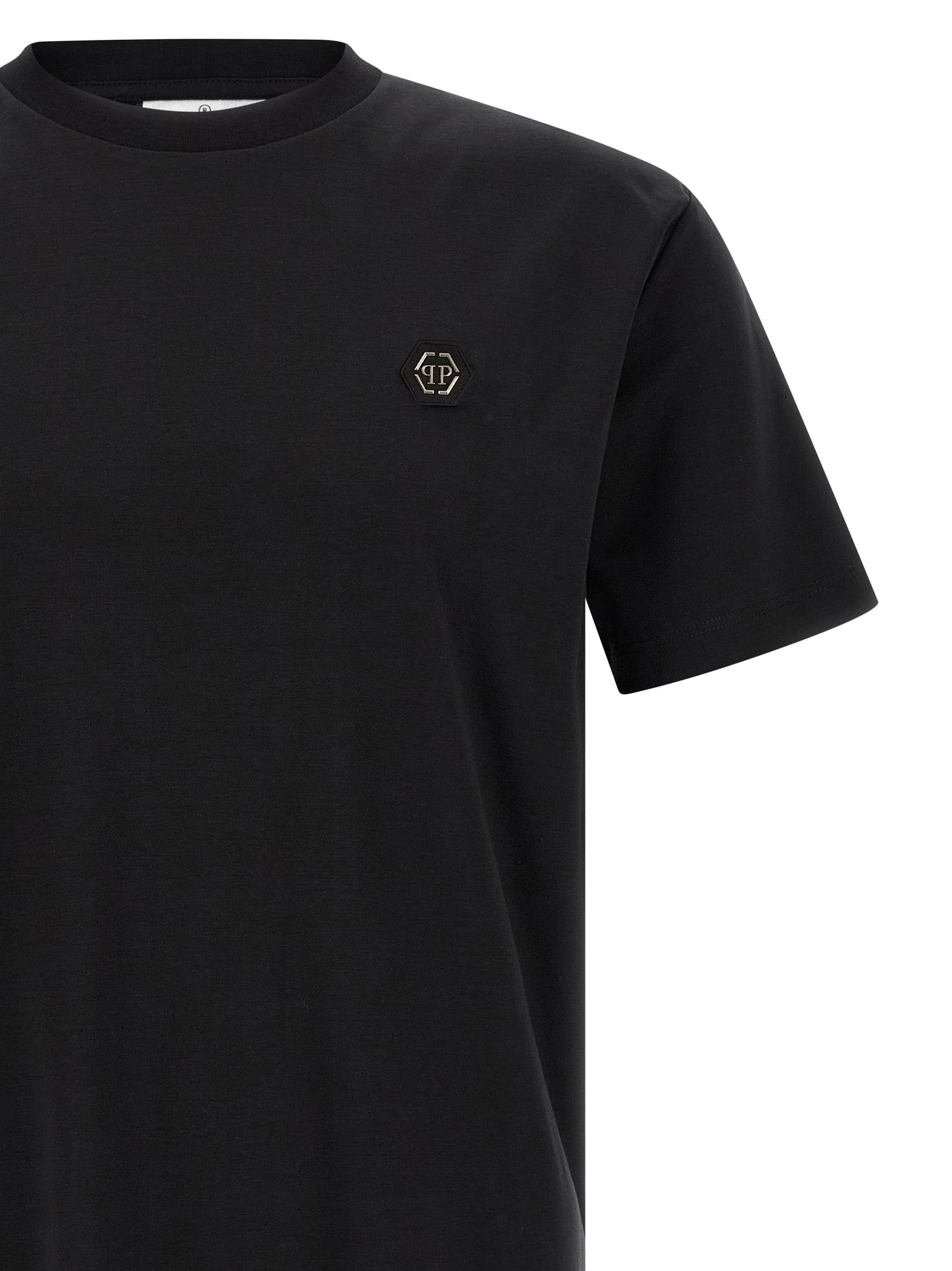 Philipp Plein Black Cotton T-Shirt