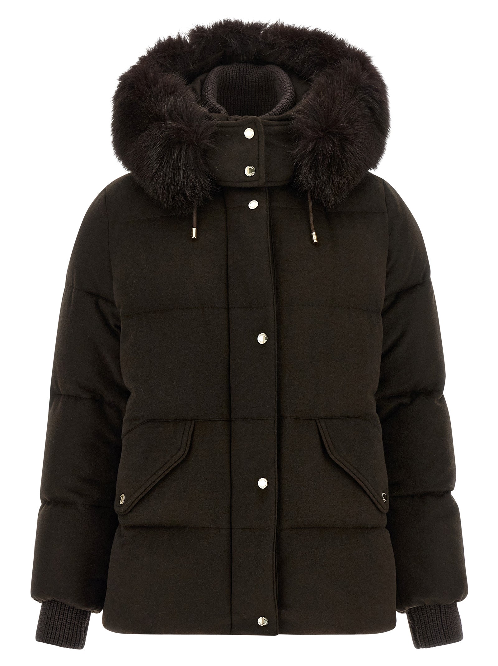 MooRER Brown Wool Full-Length Jacket