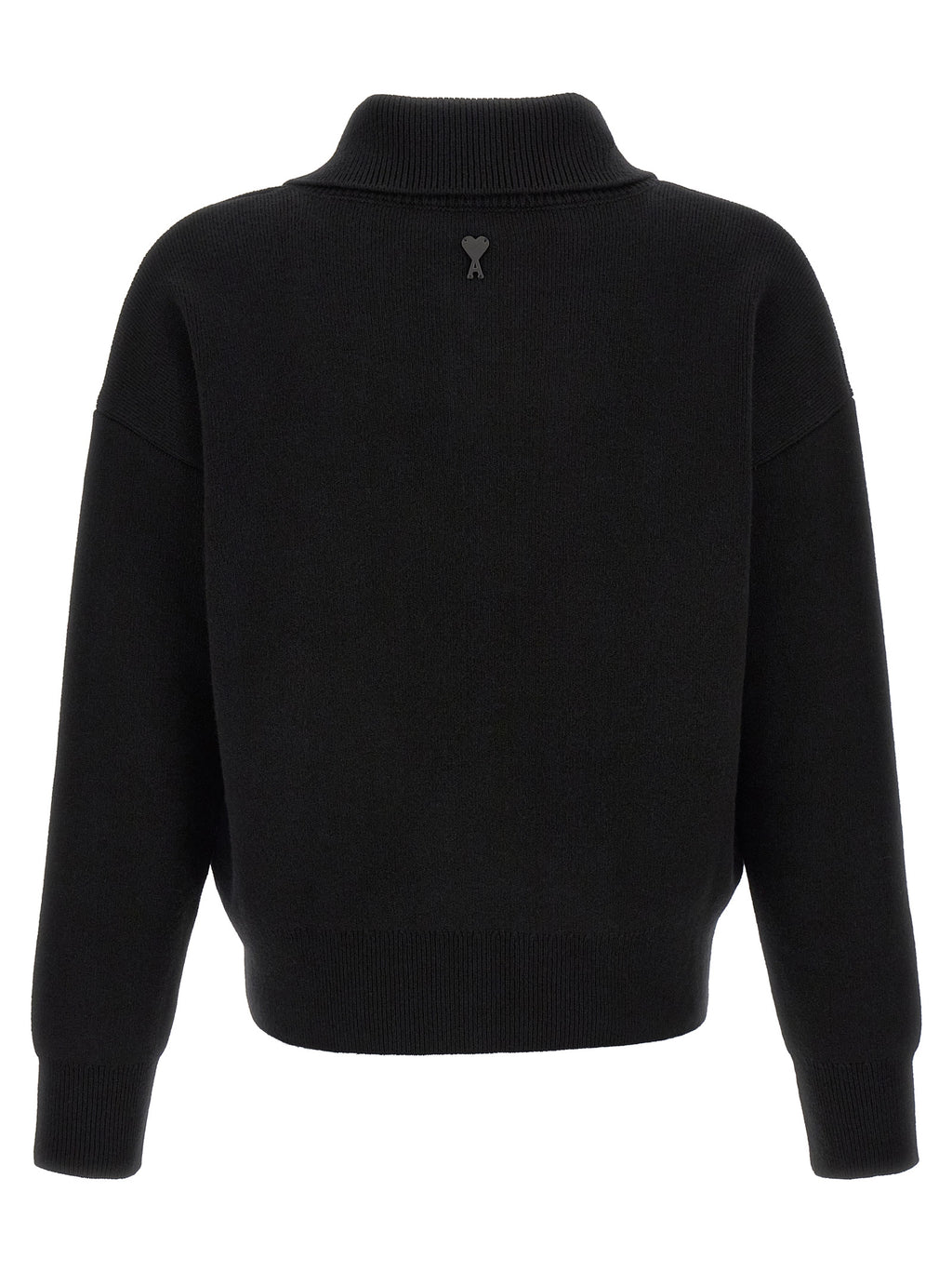 Ami Paris Schwarze Wollstrickjacke