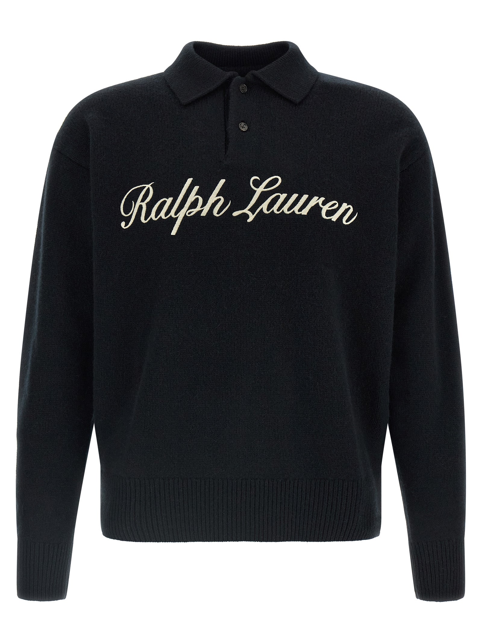 Polo Ralph Lauren Black Wool Polo Shirt
