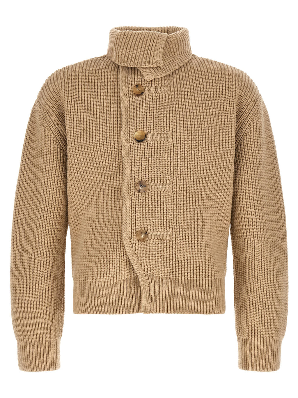 Dries Van Noten Beige Wool Cardigan