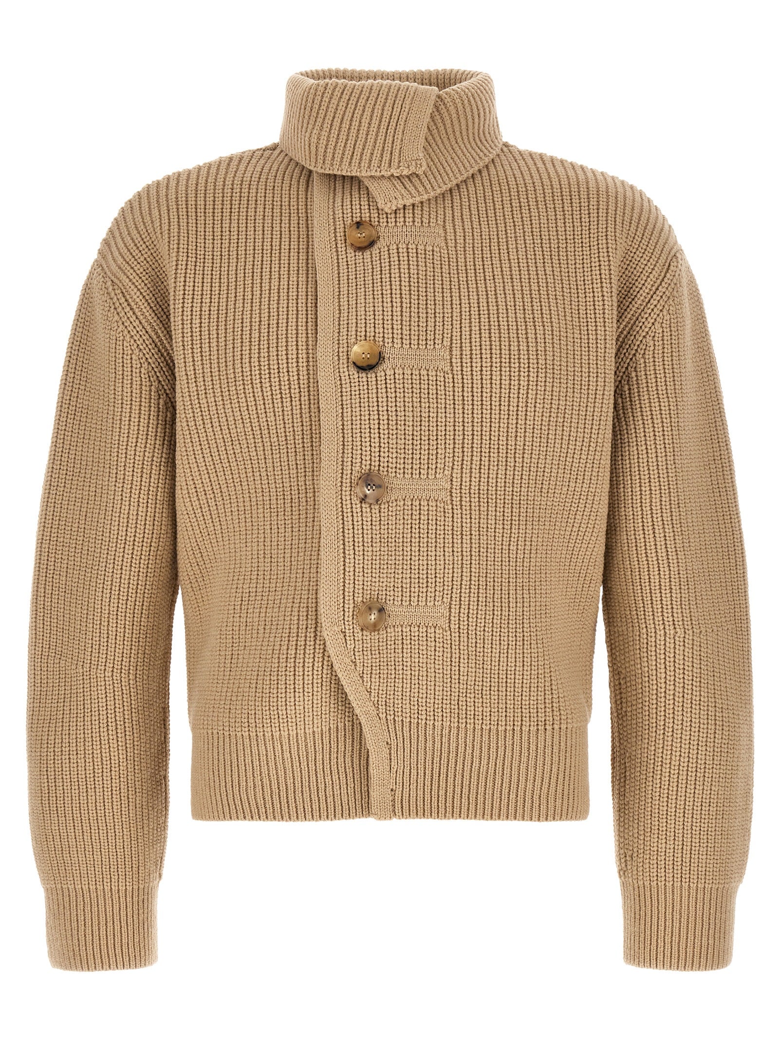 Dries Van Noten Beige Wool Cardigan