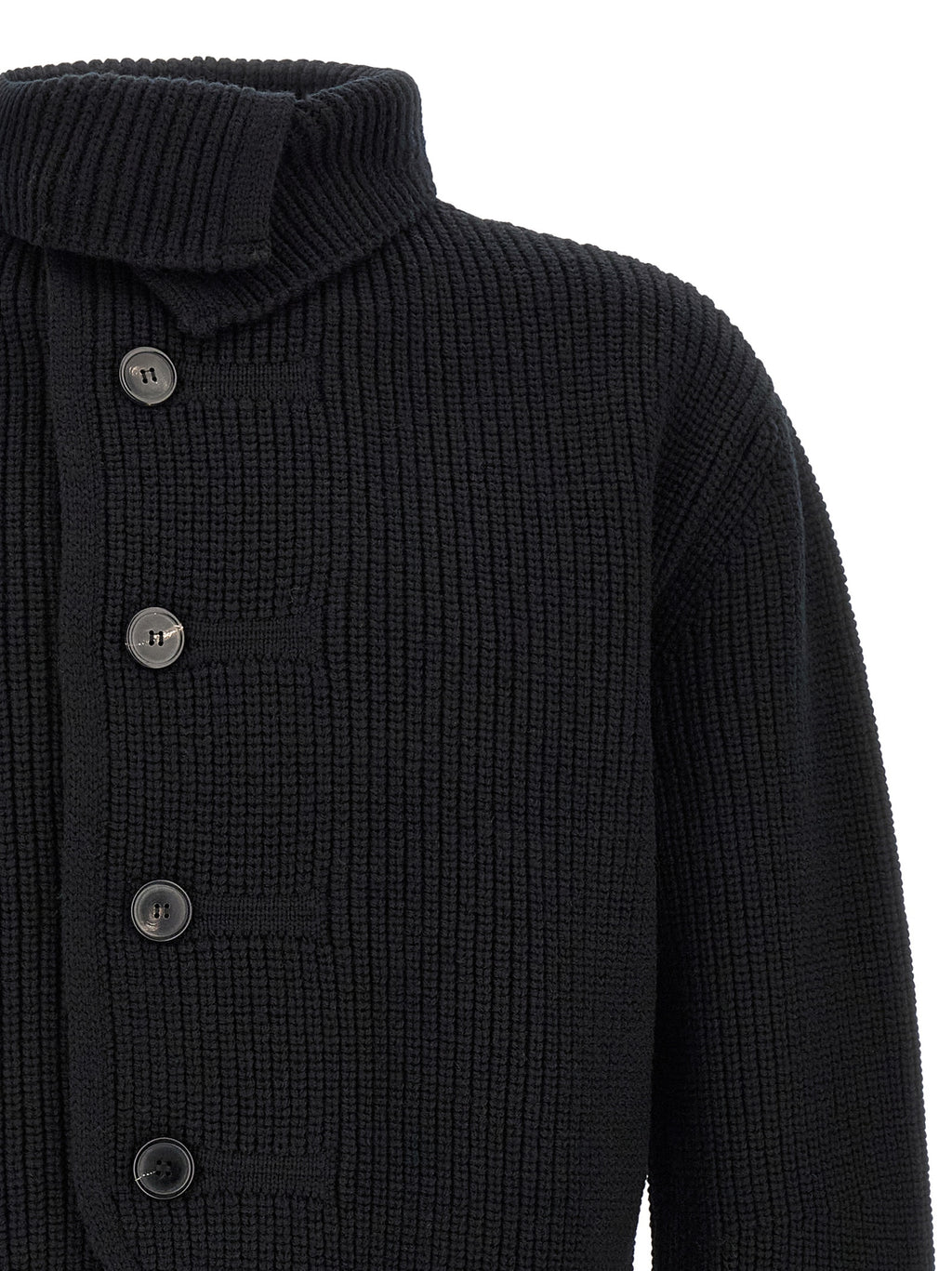 Dries Van Noten Blue Wool Cardigan