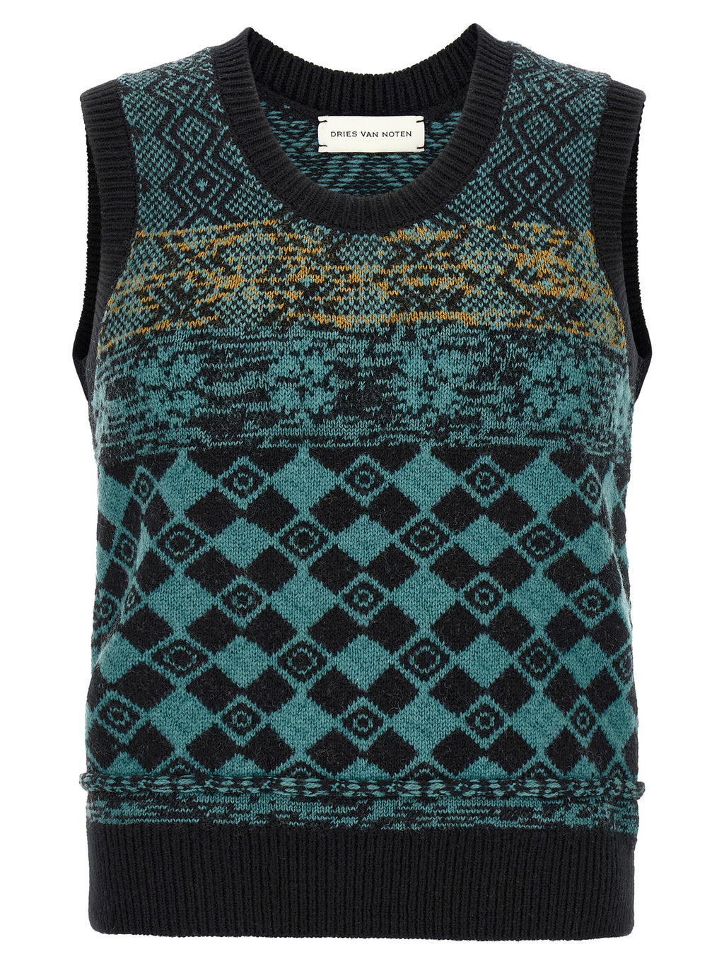 Dries Van Noten Multicolor Wool Cardigan