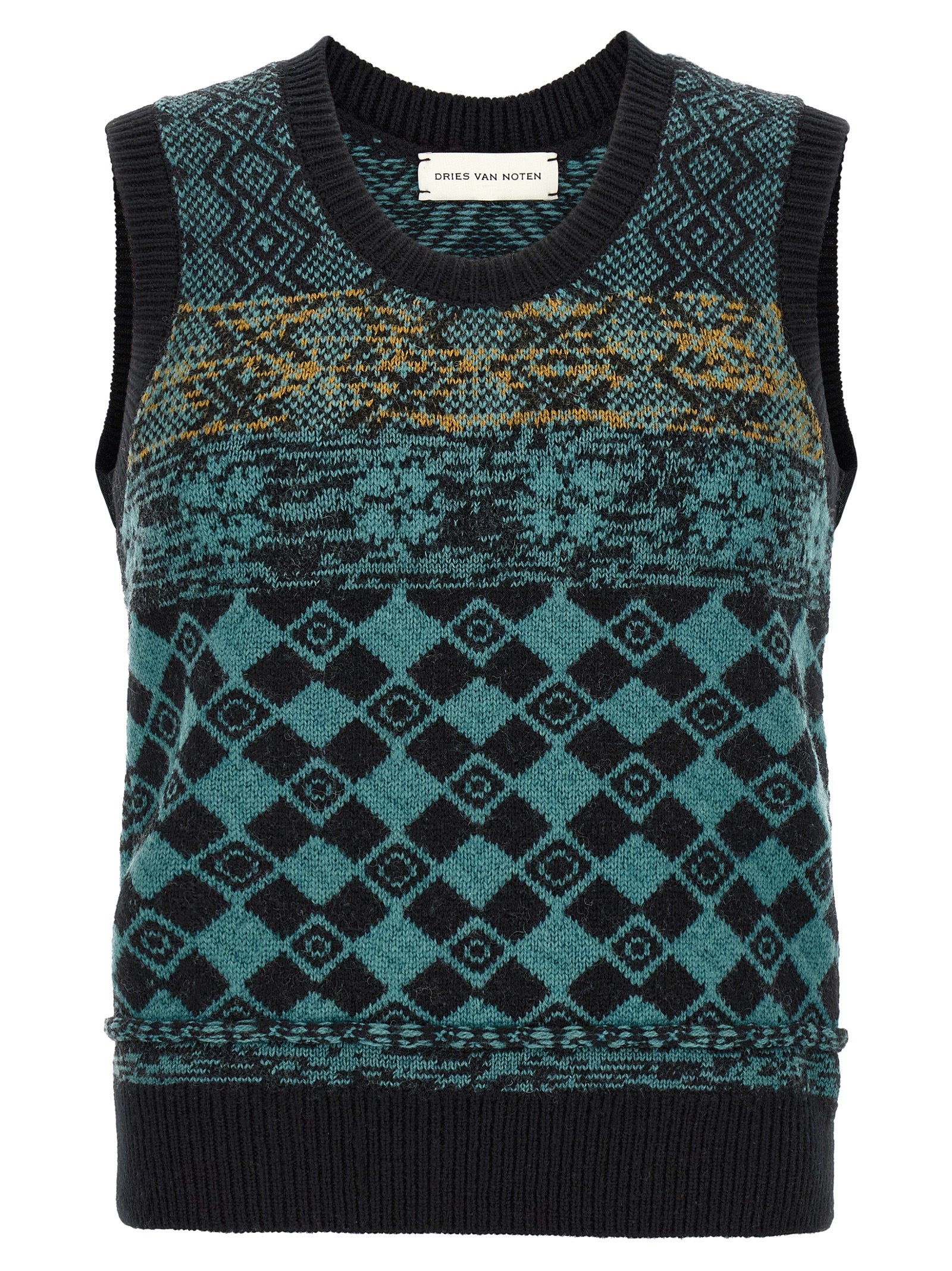 Dries Van Noten Multicolor Wool Cardigan