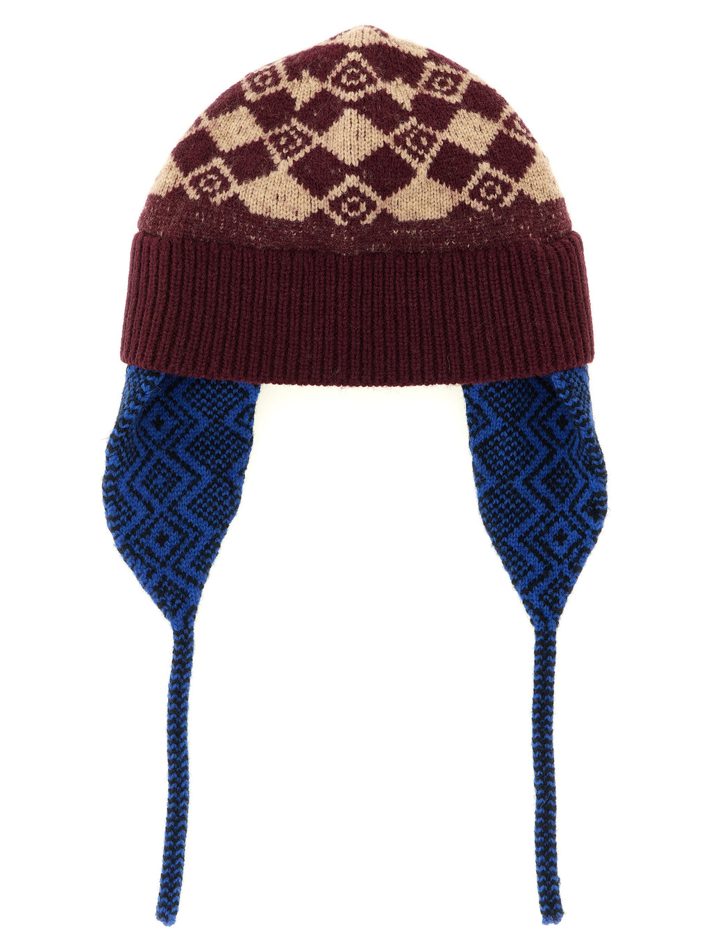 Dries Van Noten Bordeaux Wool Ear Muffs