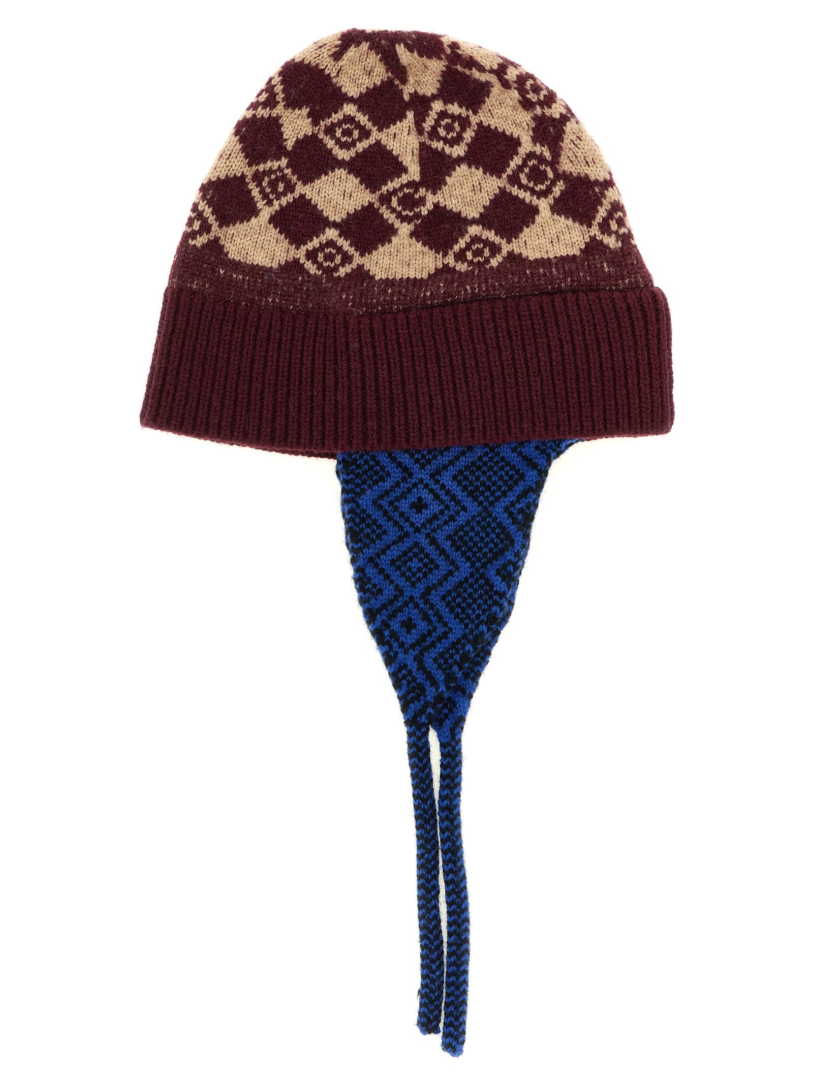 Dries Van Noten Bordeaux Wool Ear Muffs