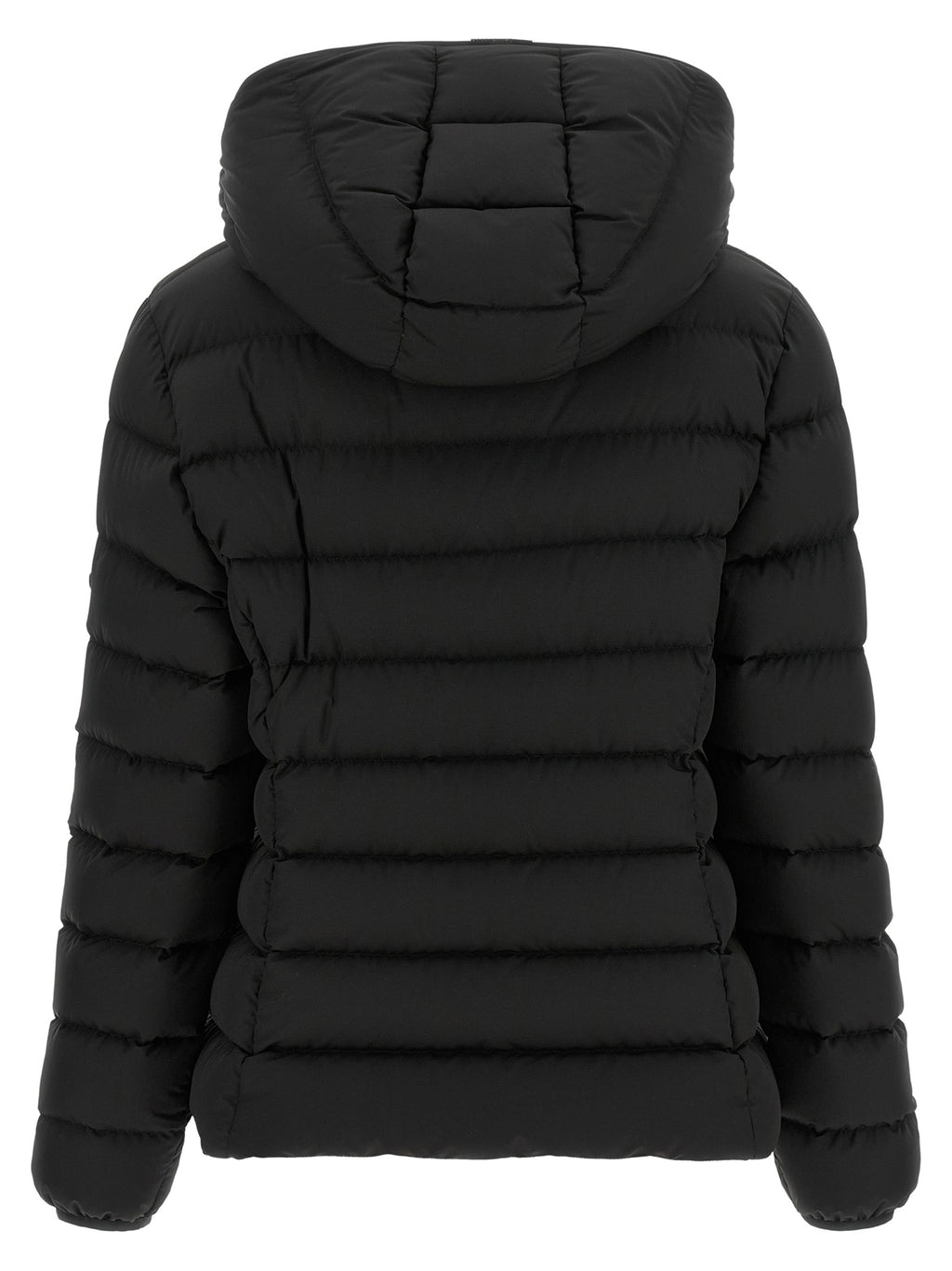 Moncler Schwarze, durchgehende Jacke aus Polyester