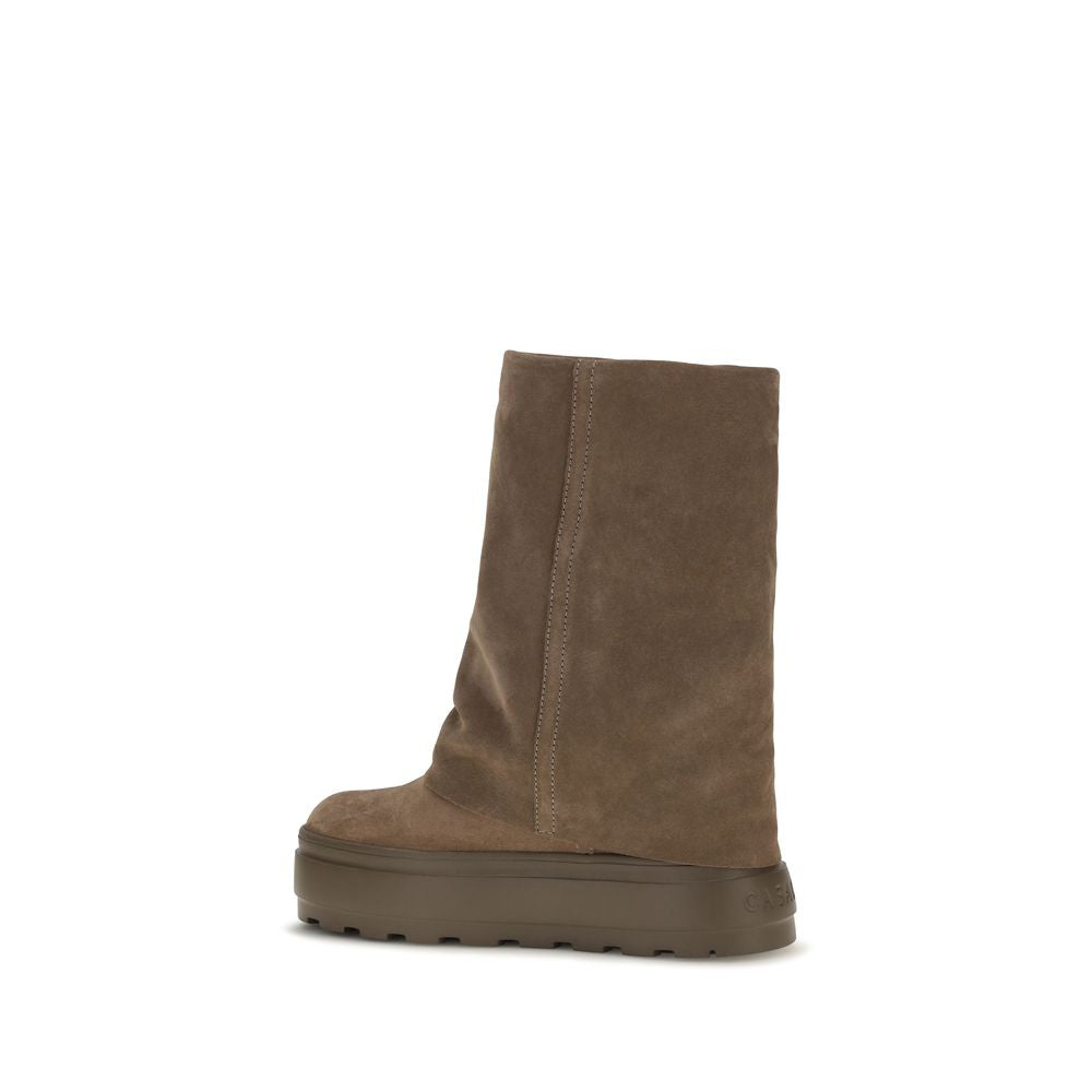Casadei Brown Calf Leather Bos Taurus Flat Boots