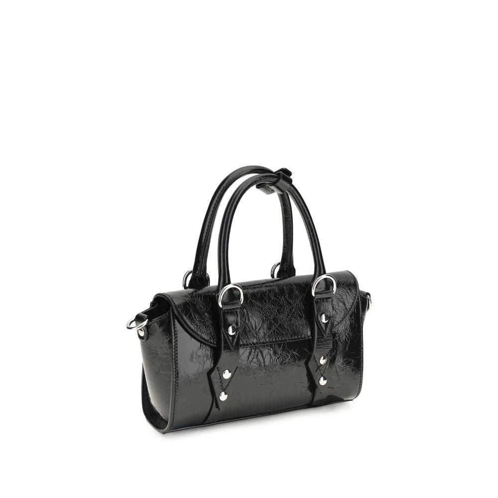 Vivienne Westwood Black Calf Leather Bos Taurus Shoulder Bag