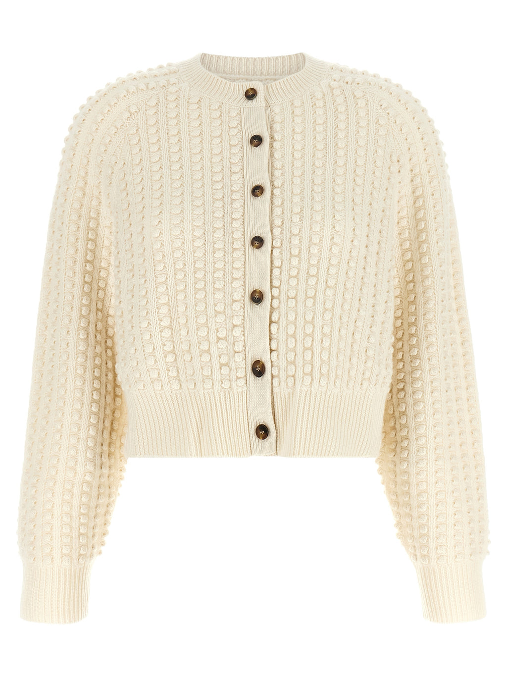 Loulou De Saison White Cashmere Cardigan