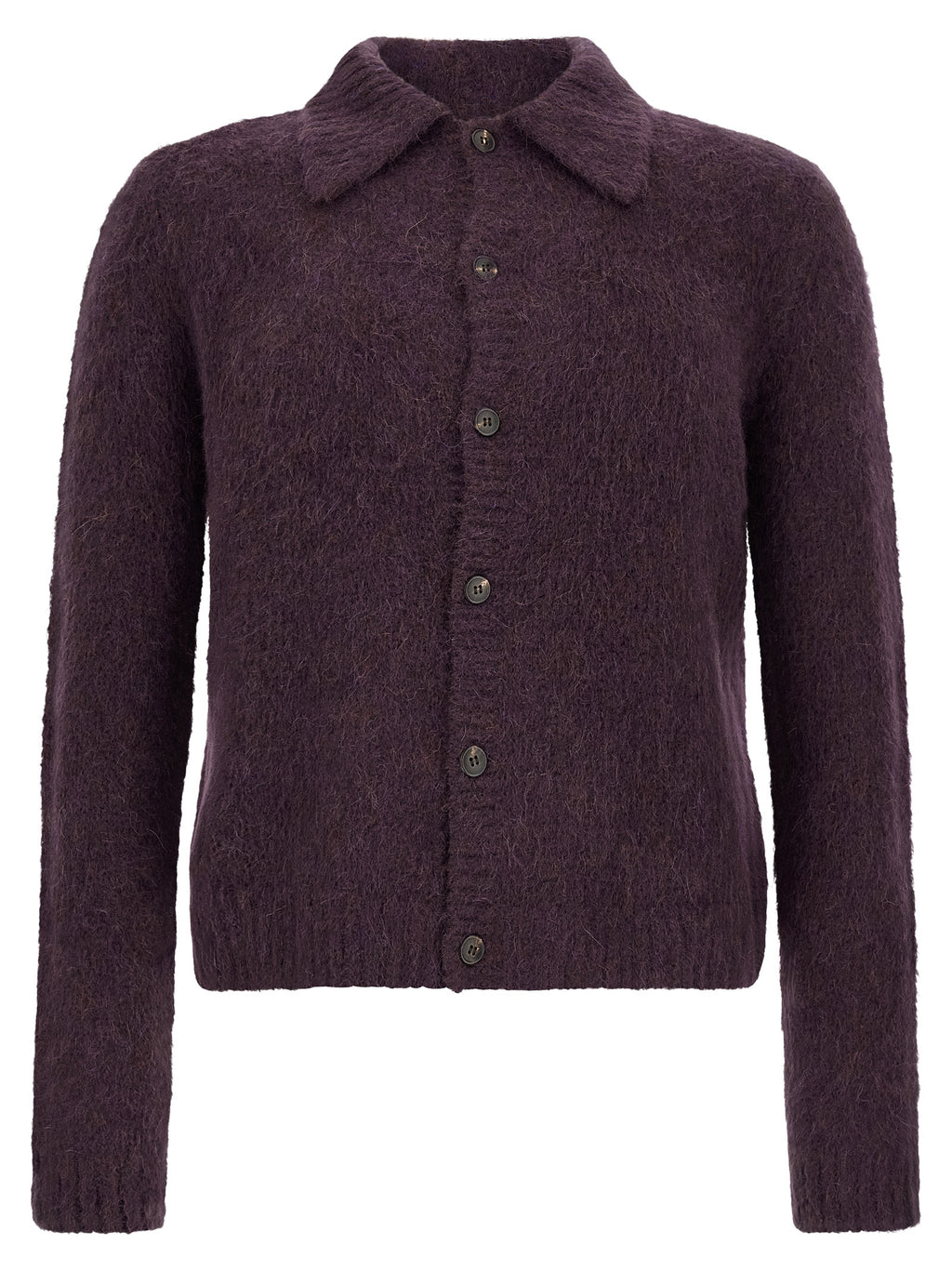 Dries Van Noten Purple Wool Cardigan