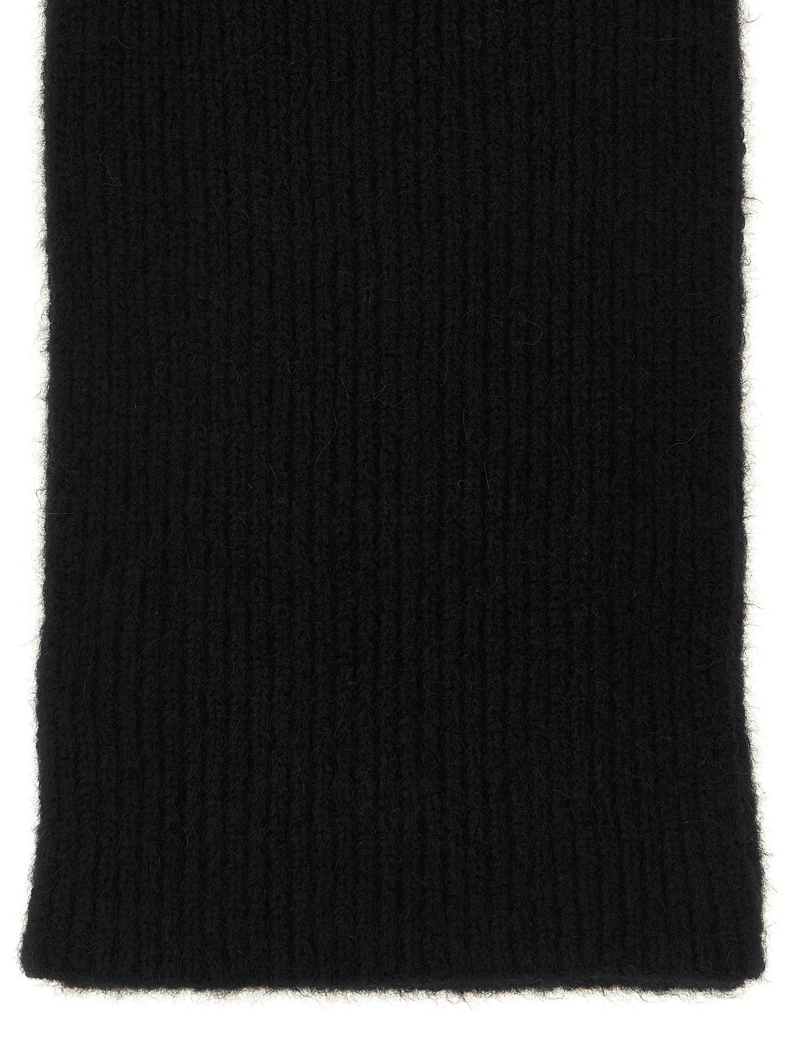 Dries Van Noten Black Wool Foulard