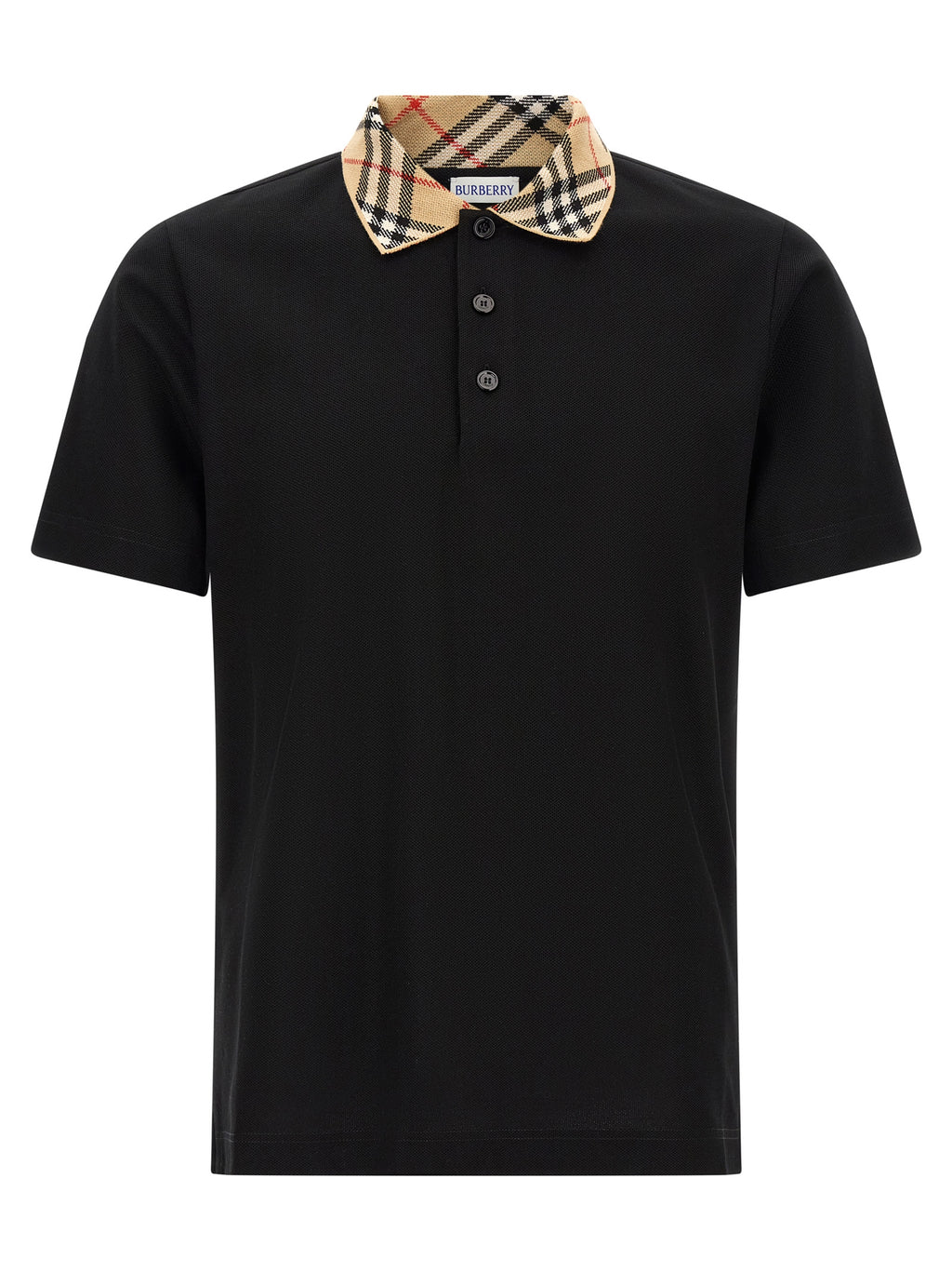 Burberry Black Cotton Polo Shirt