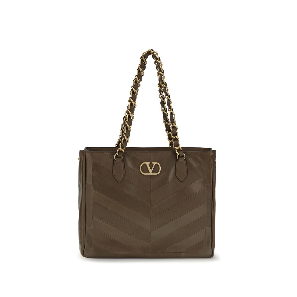 Valentino Garavani Brown Lamb Ovis Aries Shoulder Bag