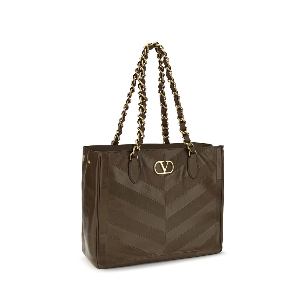 Valentino Garavani Brown Lamb Ovis Aries Shoulder Bag