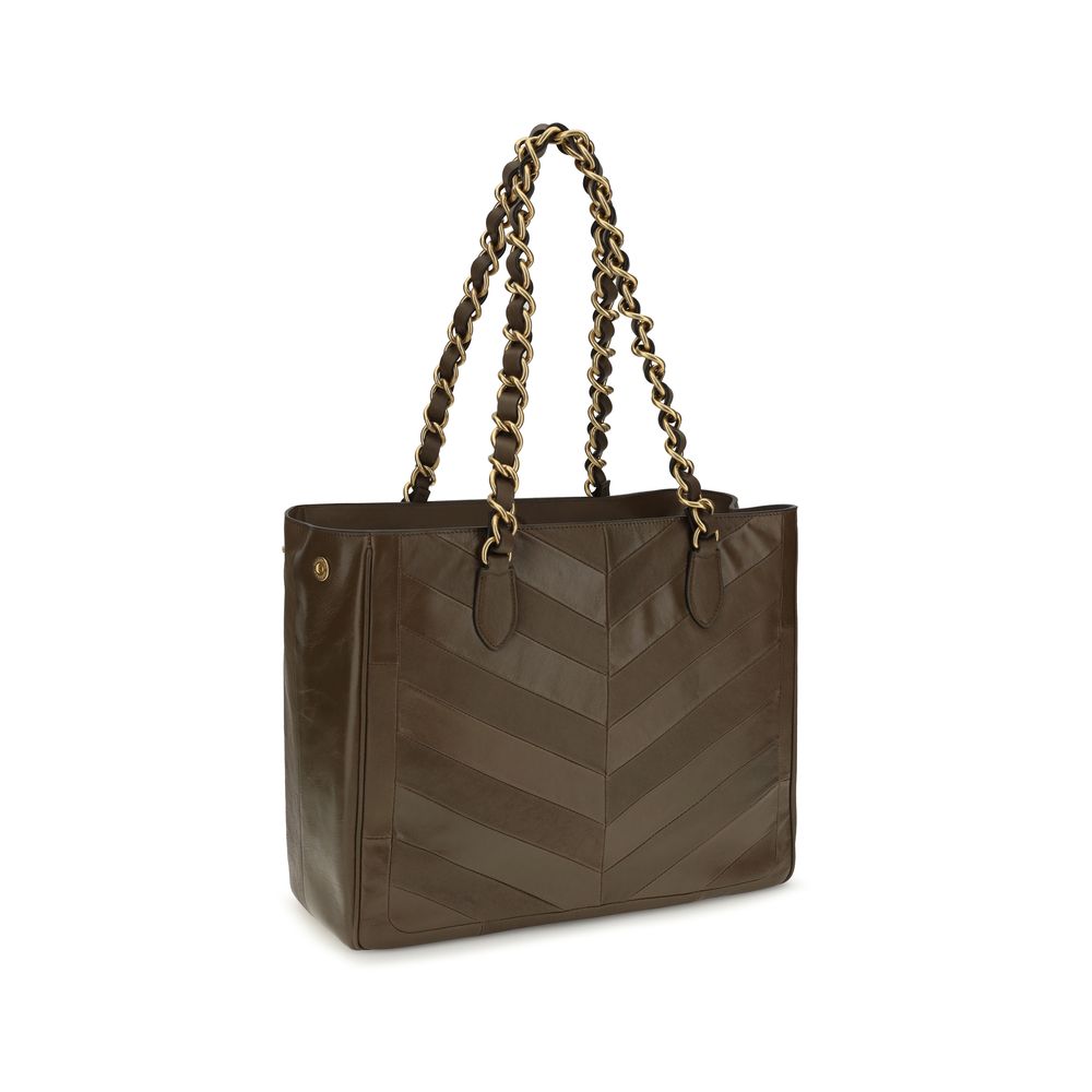 Valentino Garavani Brown Lamb Ovis Aries Shoulder Bag
