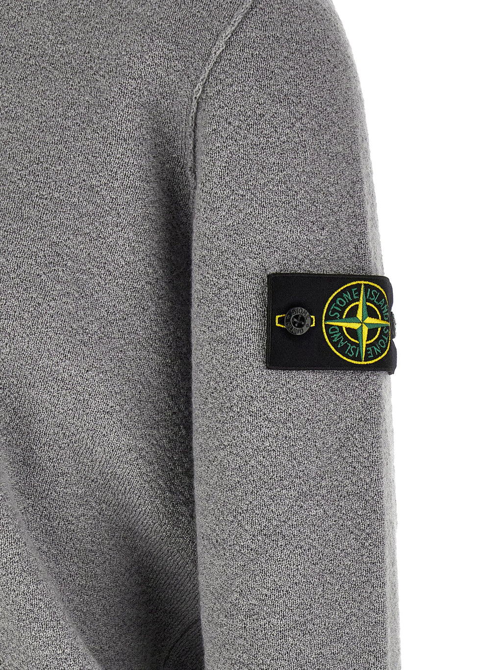 Stone Island Gray Virgin Wool Cardigan