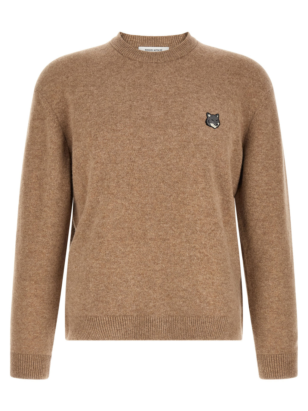 Maison Kitsuné Beige Strickjacke aus Wolle